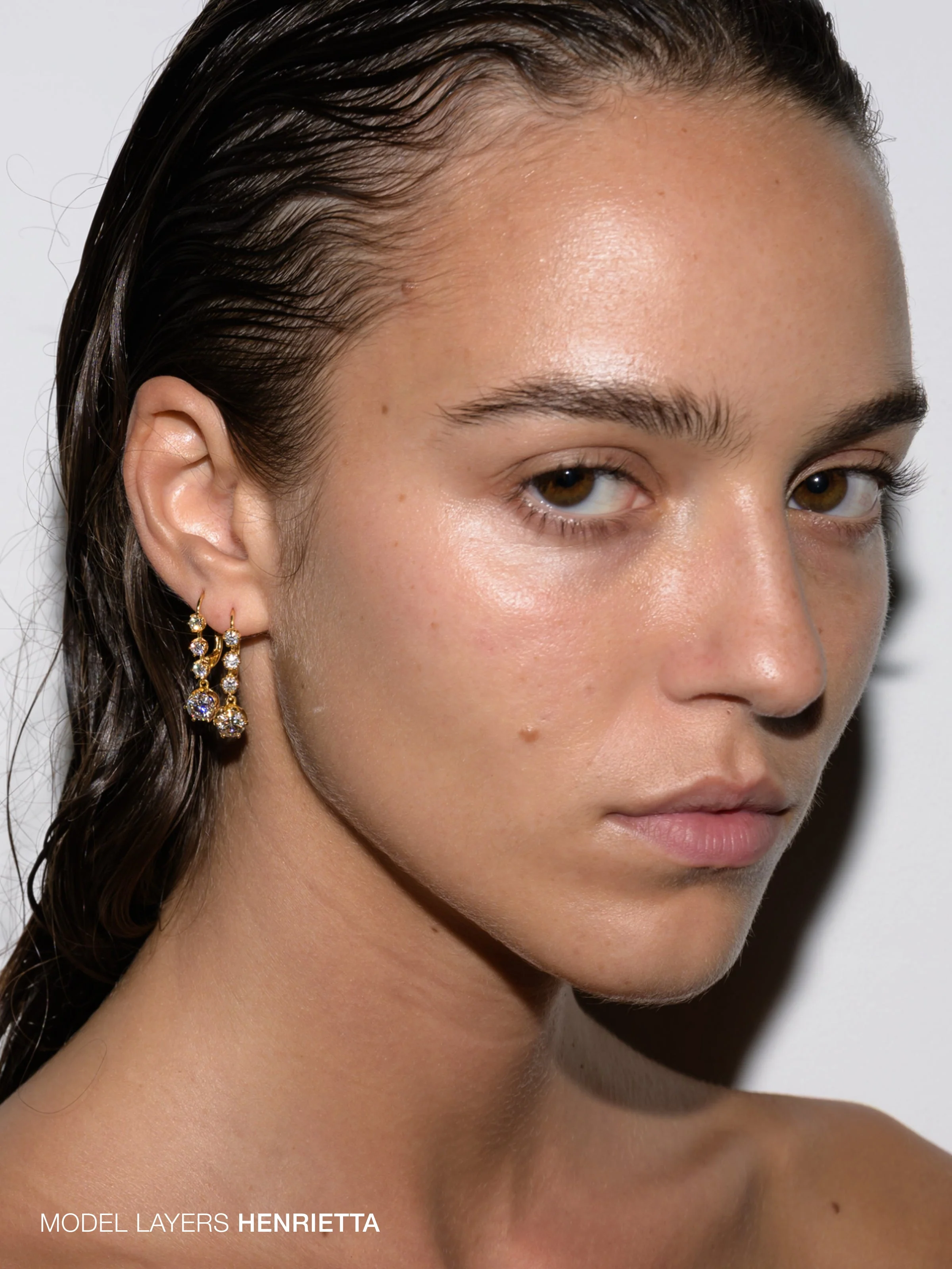 Dorsey - HENRIETTA 4 - STONE DROP EARRINGS IN HONEY MOISSANITE - Image 4