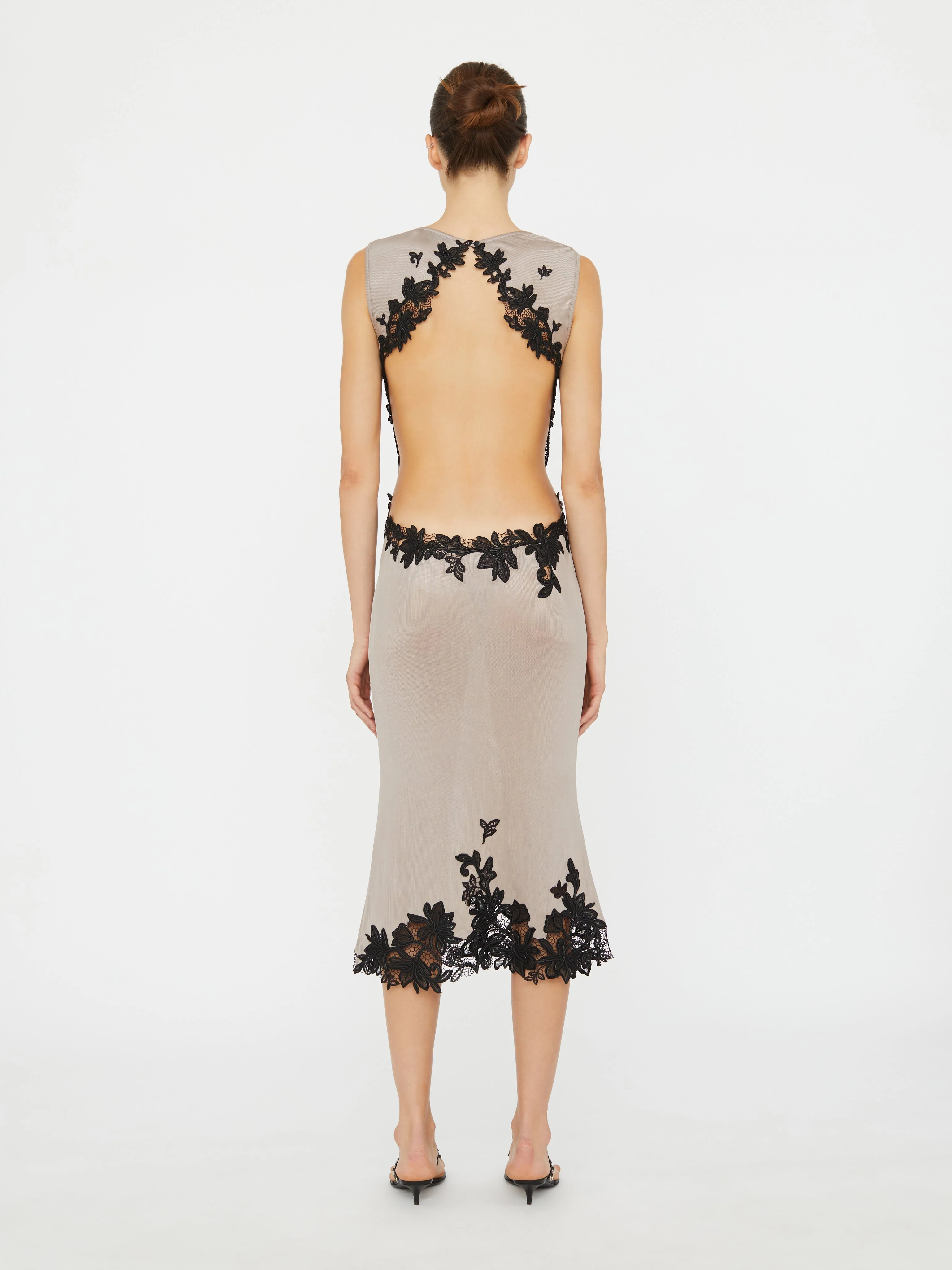 Christopher Esber - Hibiscus Embroidered Rib Dress - Image 2