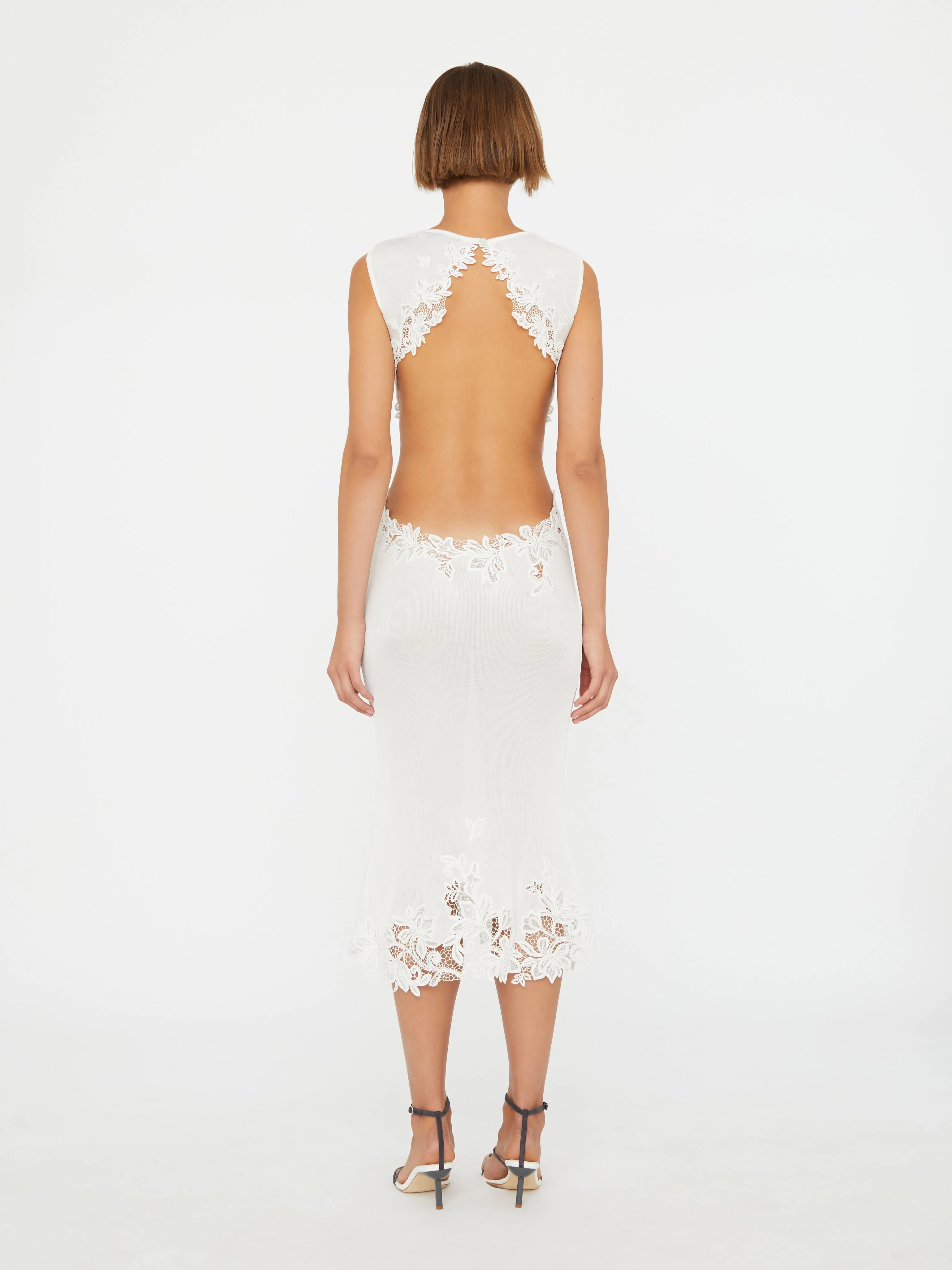 Christopher Esber - Hibiscus Embroidered Rib Dress - Image 2