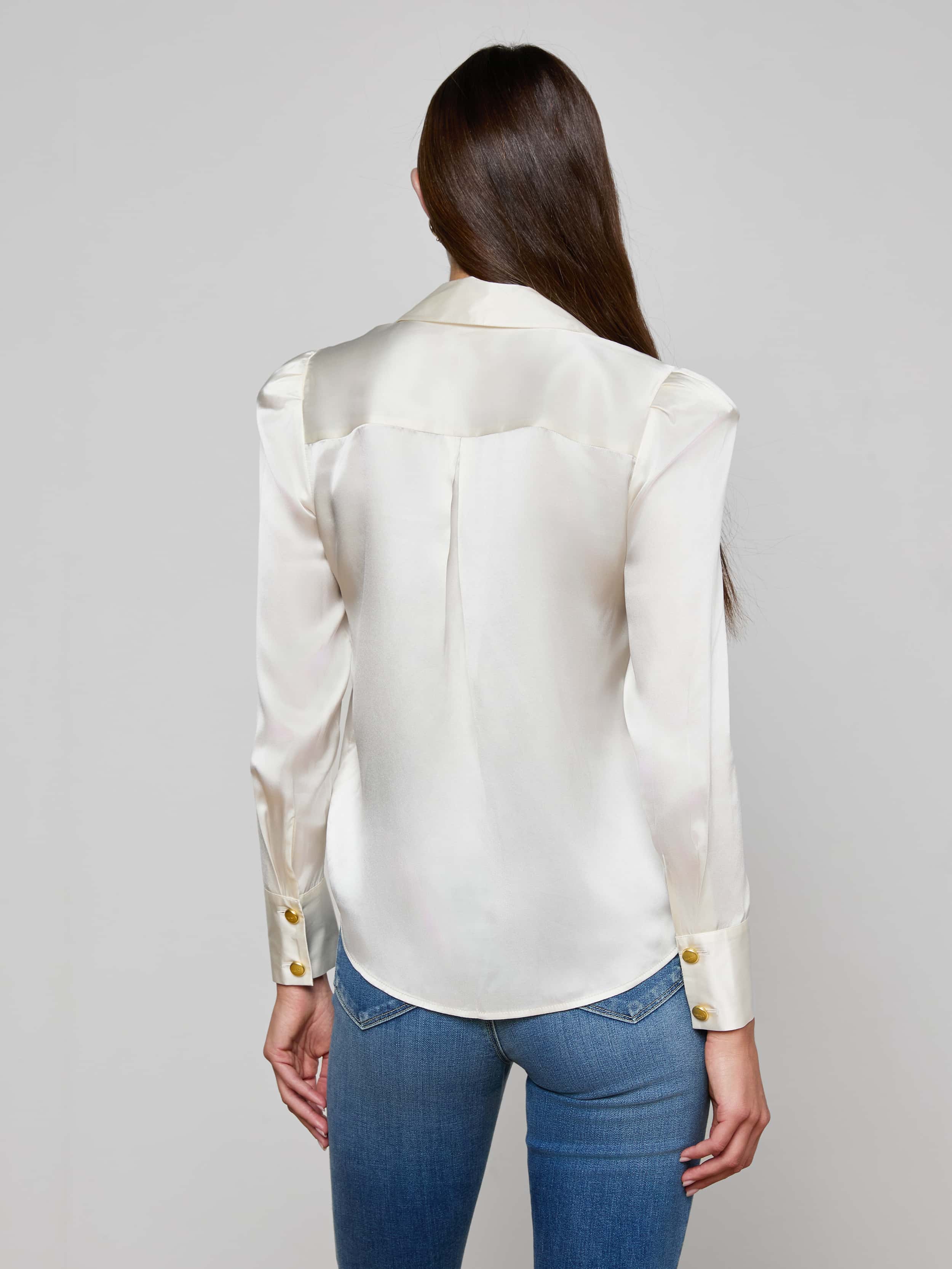 L'AGENCE - Honey Silk Blouse - Image 12