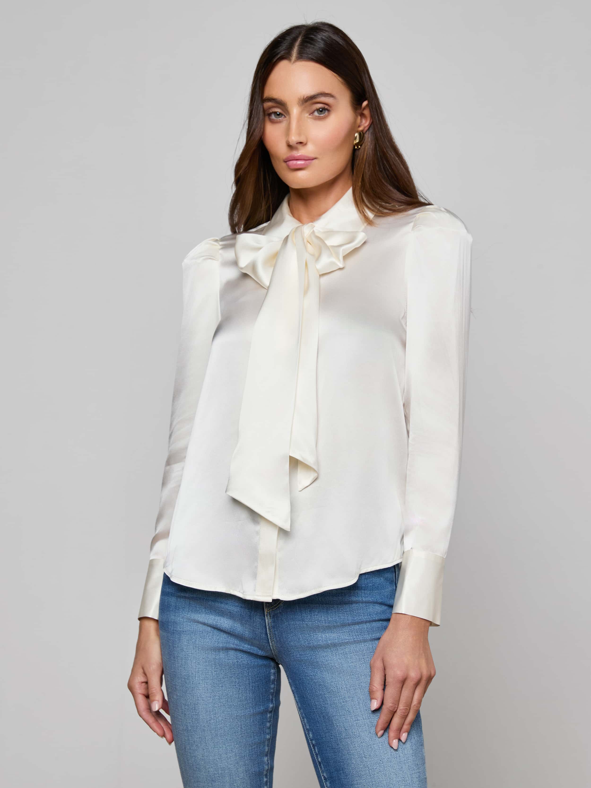 L'AGENCE - Honey Silk Blouse - Image 7