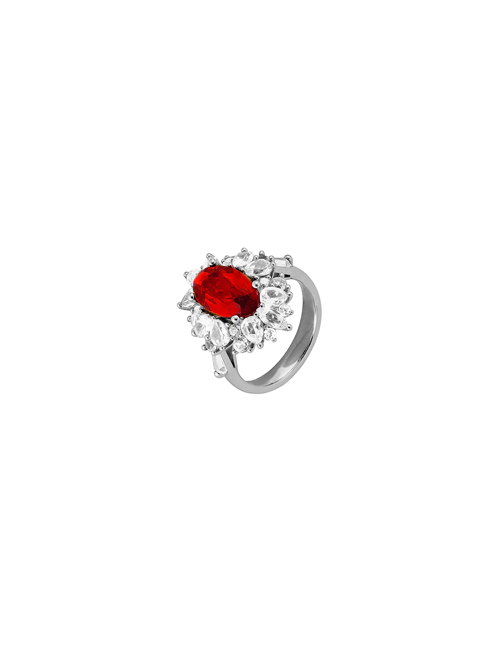 Dorsey - HOUGHTON, LAB RED SAPPHIRE PINKY RING, SILVER - Image 2
