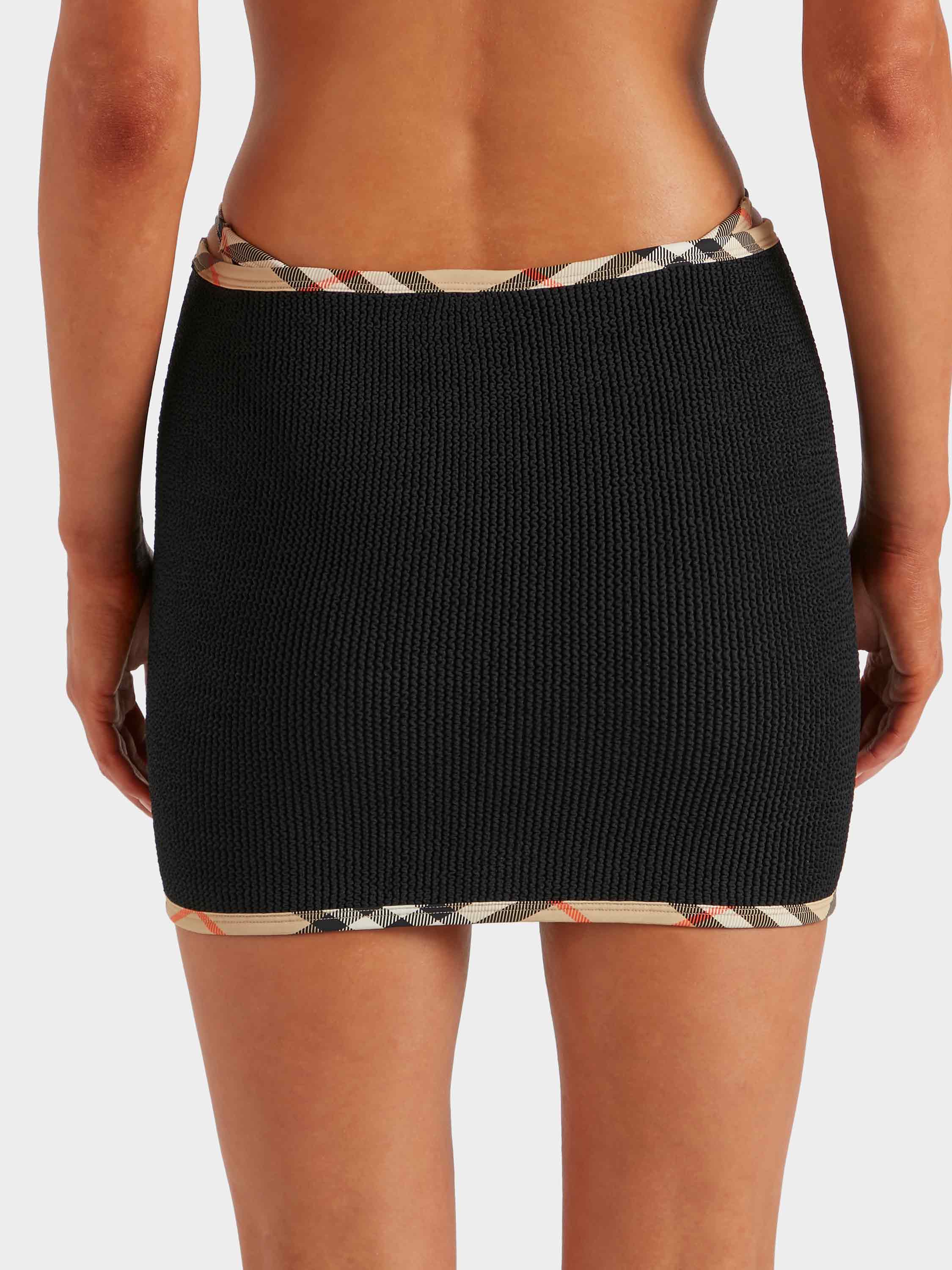 Hunza G x Burberry - Burberry x Hunza G Devyn Skirt/Top - Black/Check - Image 7