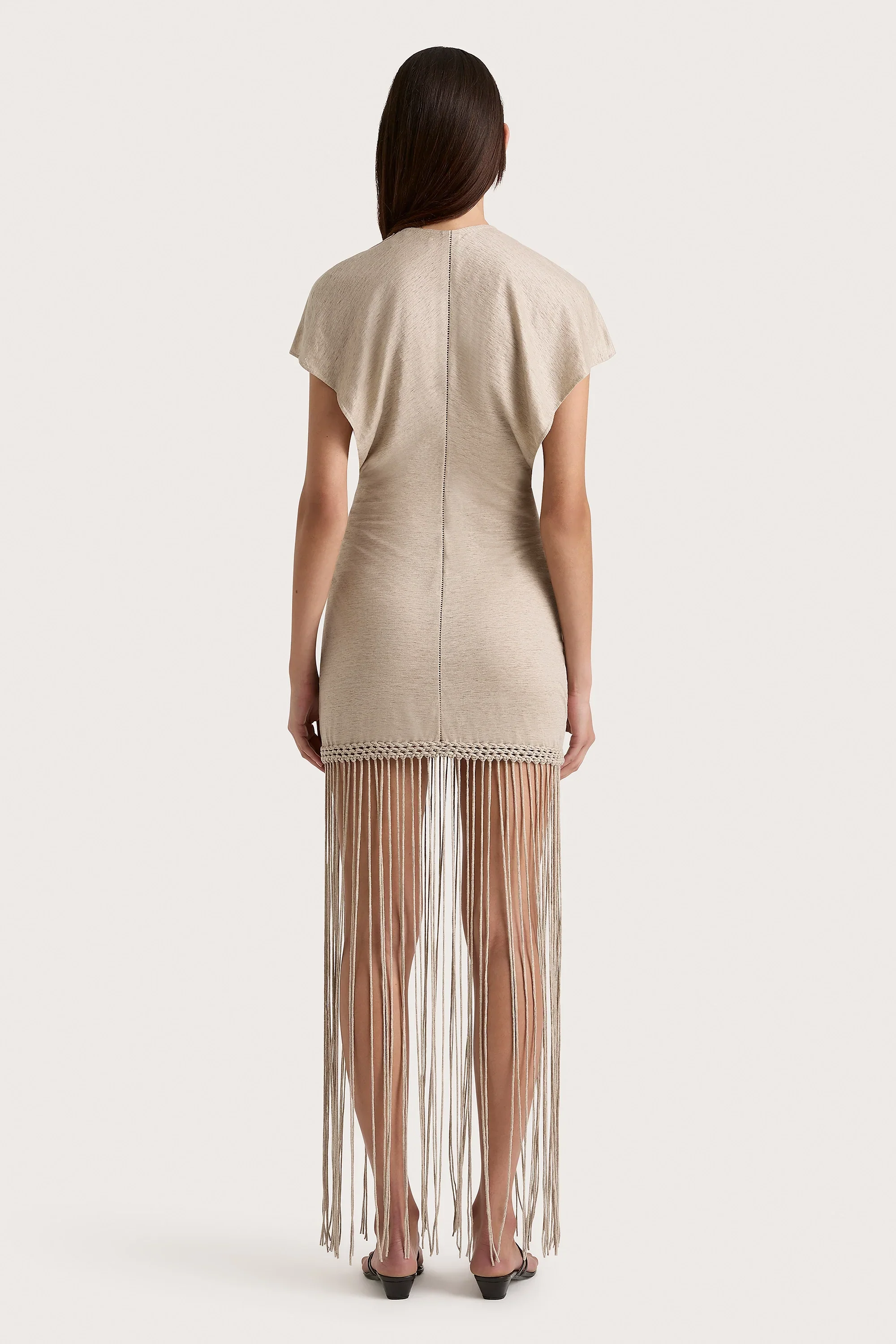 Faithfull - Ines Fringe Dress Oatmeal - Final Sale - Image 5