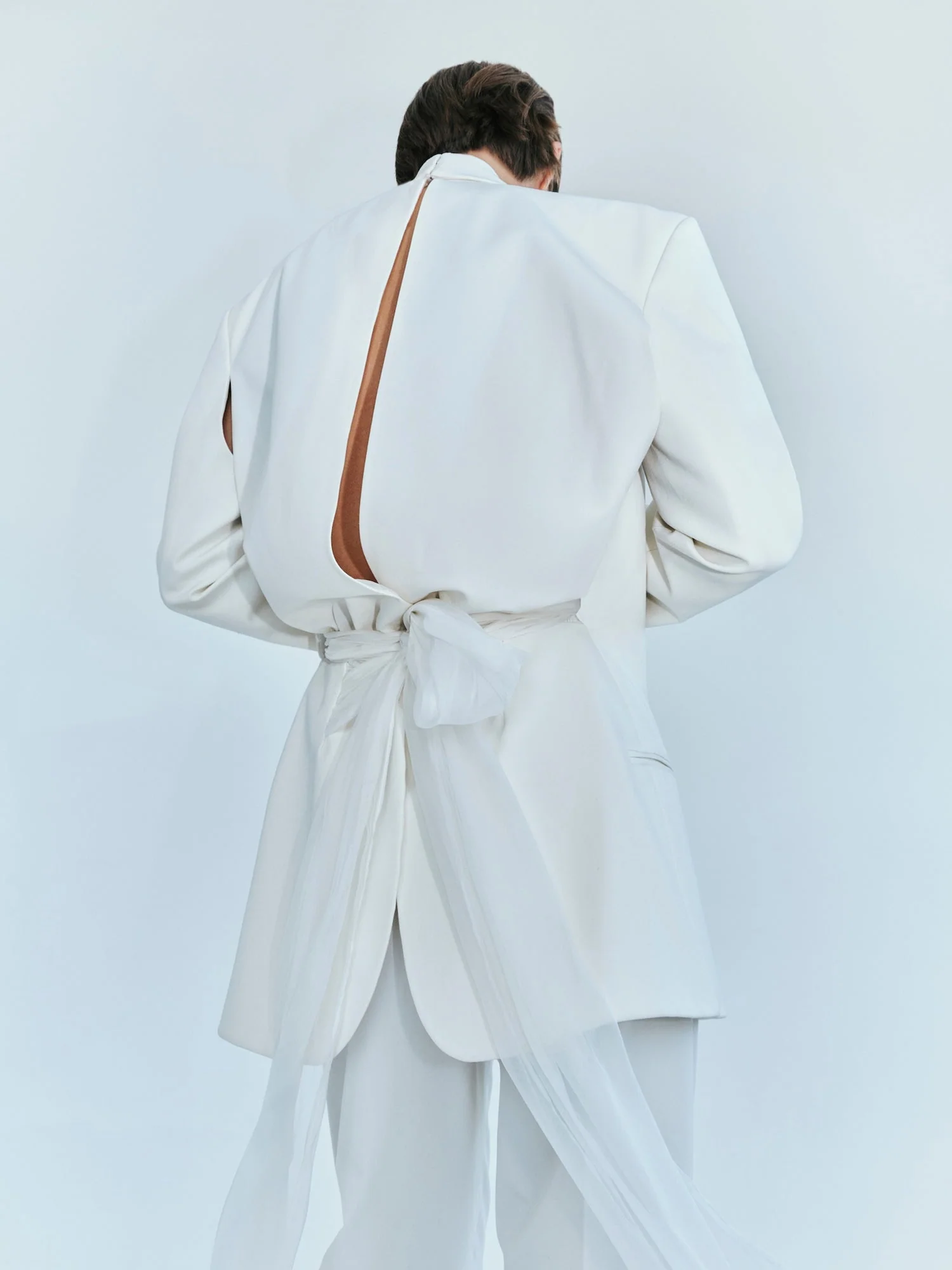 Christopher Esber - Intimate Bow Back Twill Blazer - Image 6