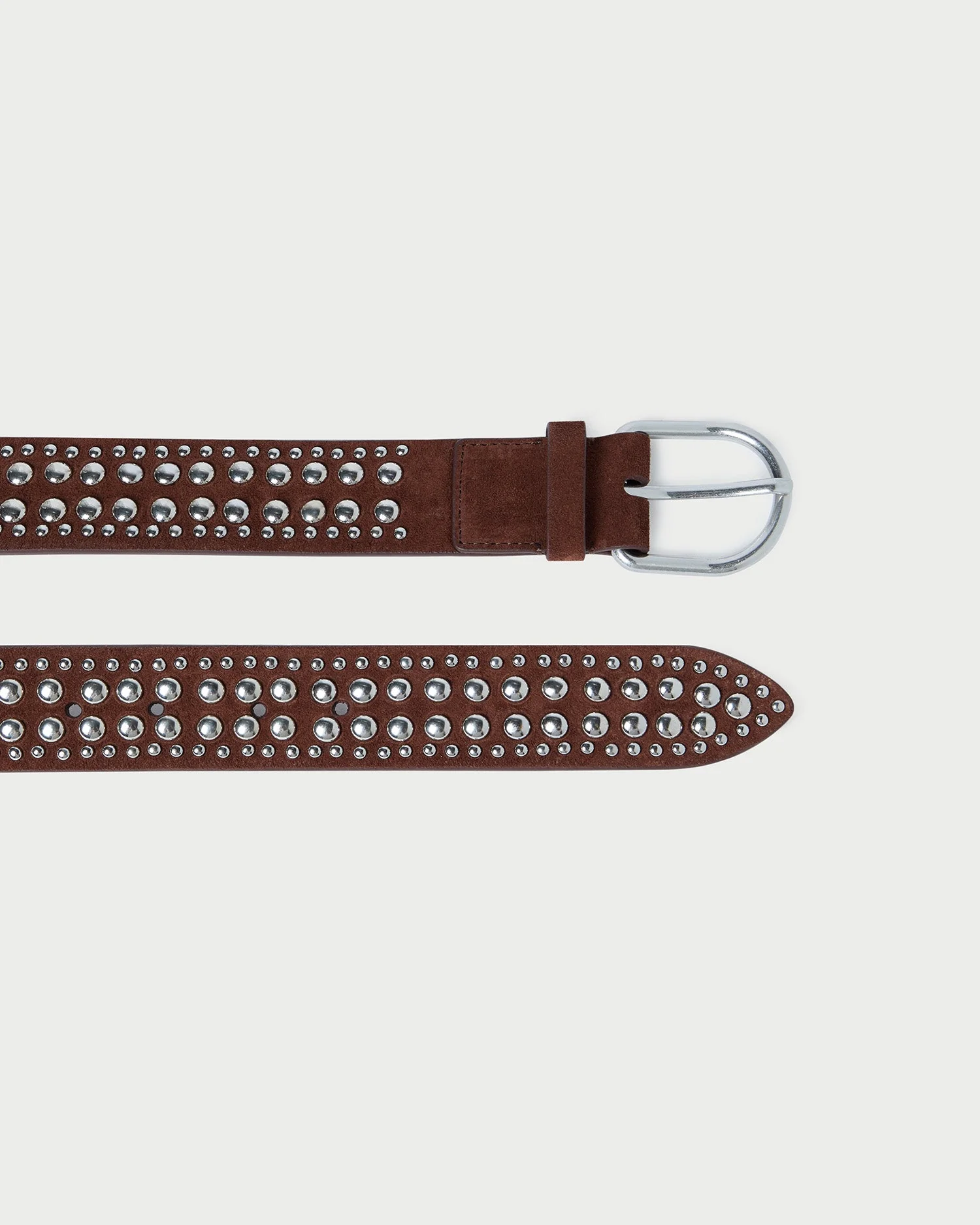 Loeffler Randall - Isaac Espresso/Silver Studded Belt - Image 2