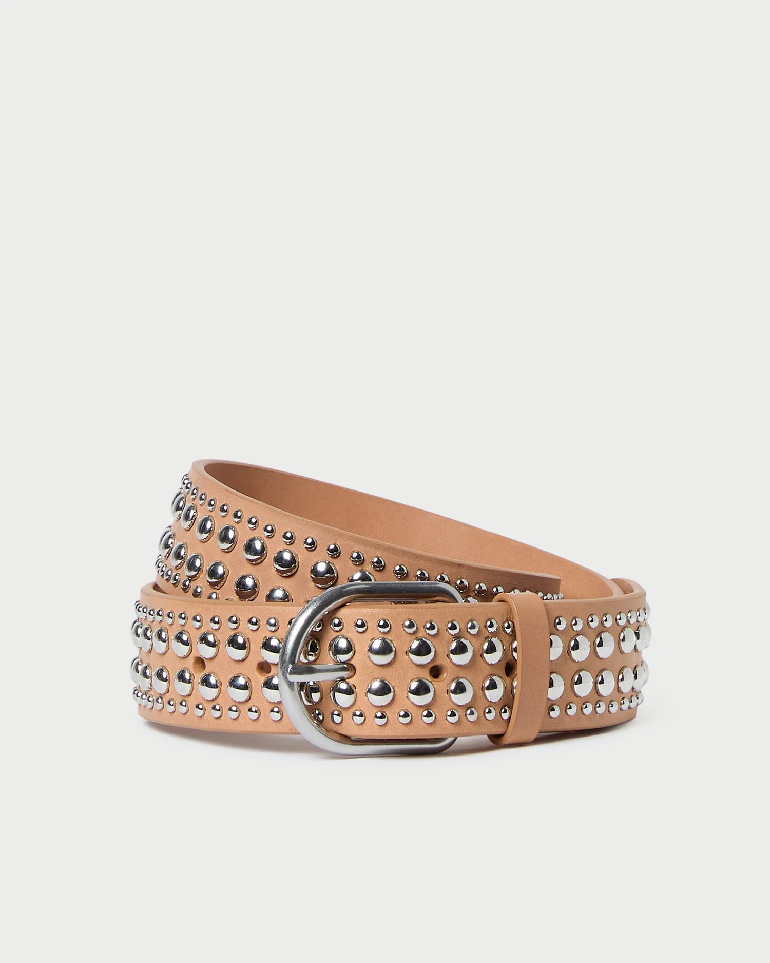 Loeffler Randall - Isaac Honey/Silver Studded Belt