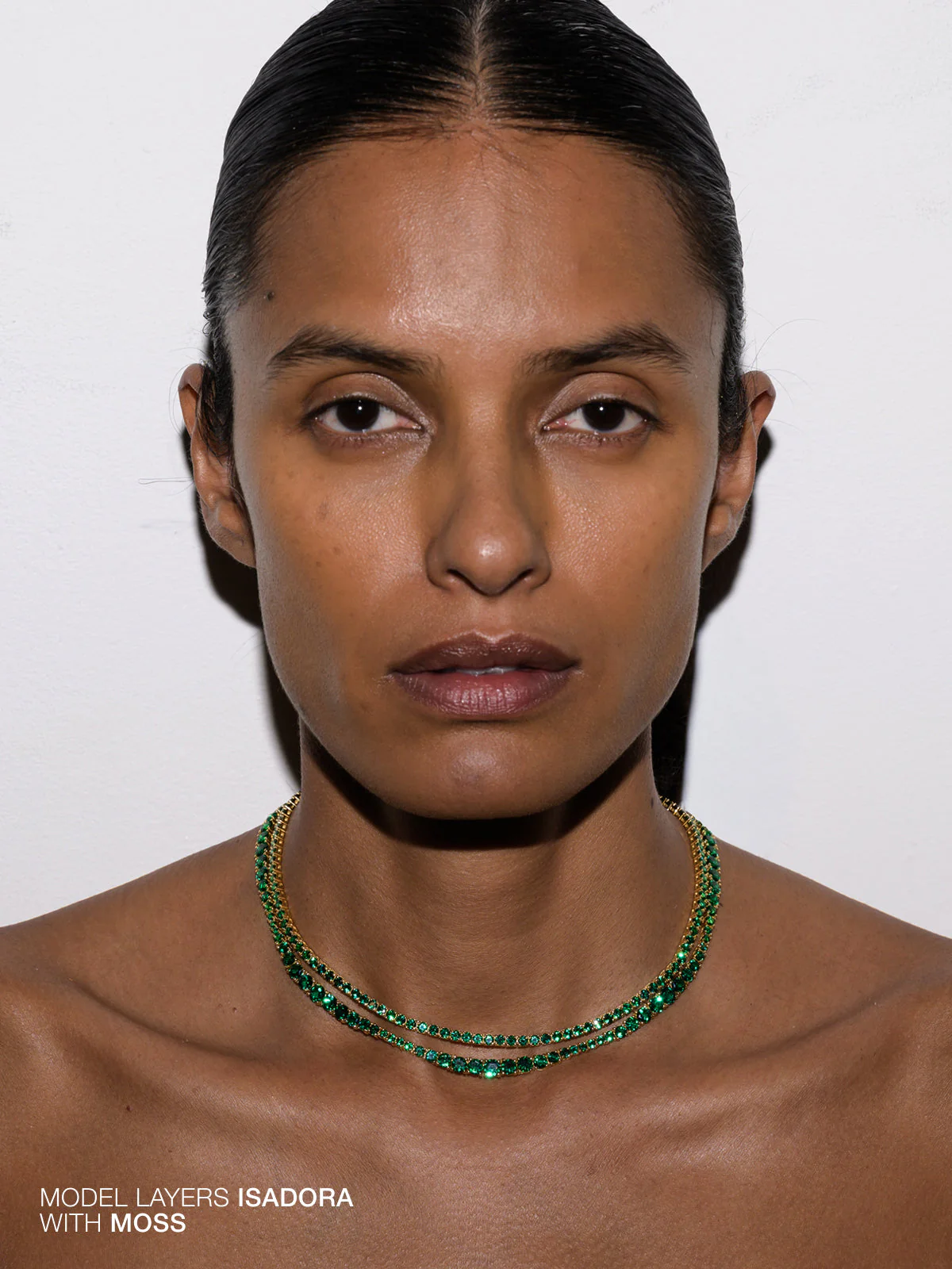 Dorsey - ISADORA RIVIÈRE NECKLACE IN LAB EMERALD - Image 4