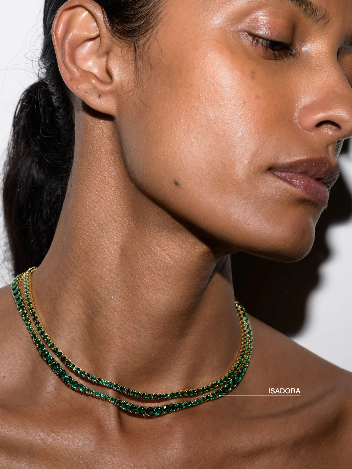 Dorsey - ISADORA RIVIÈRE NECKLACE IN LAB EMERALD - Image 5