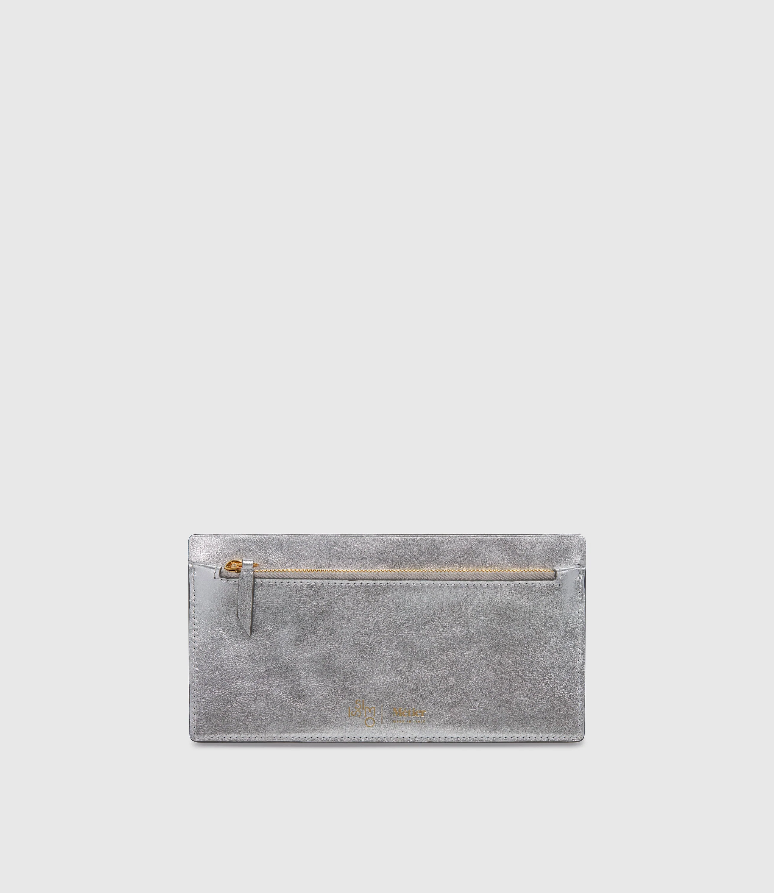 Metier - ISSIMO | Métier Inside Out Wallet Metallic Calfskin Silver - Image 3