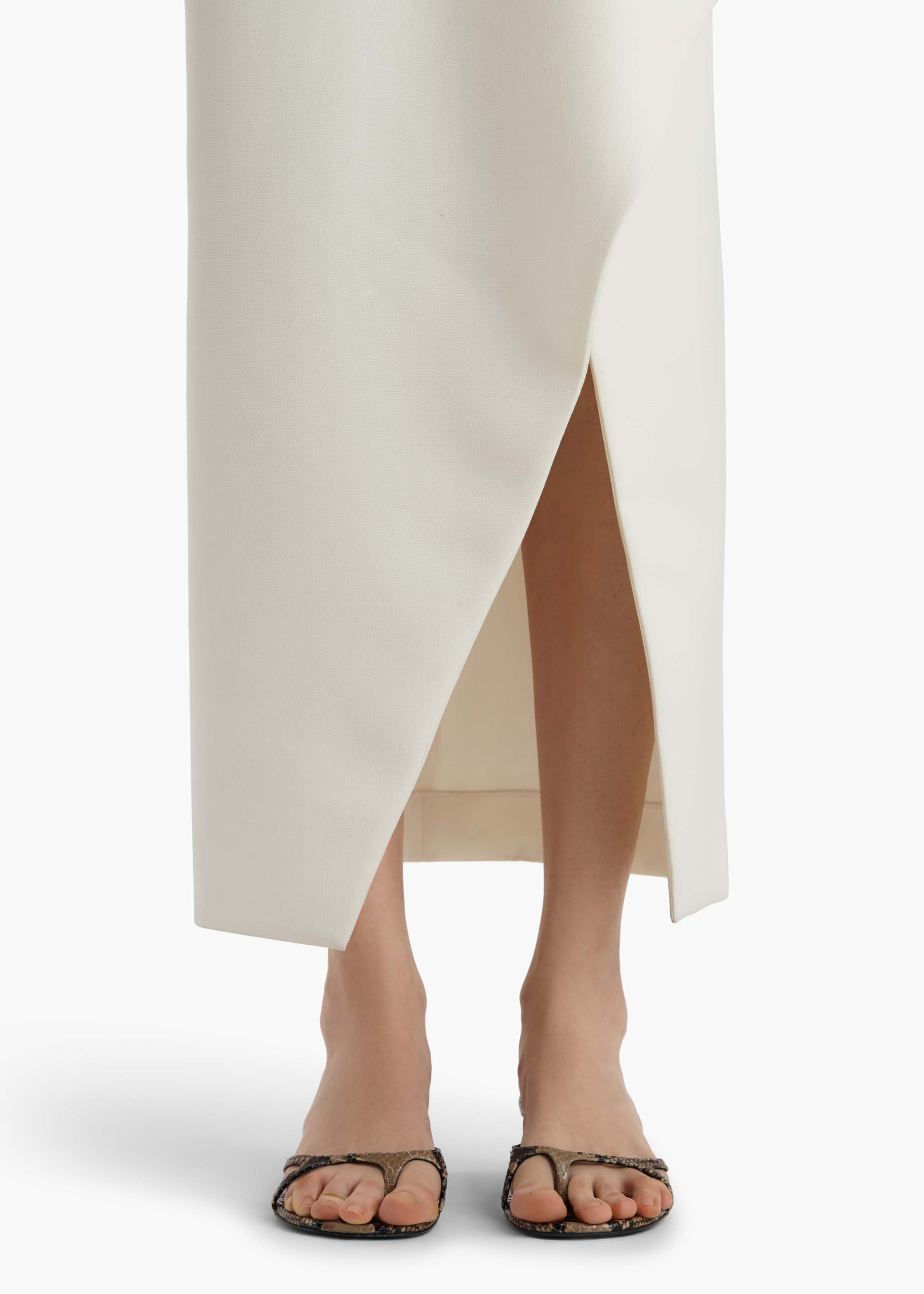 Khaite - Jaia Skirt in Cream - Image 5