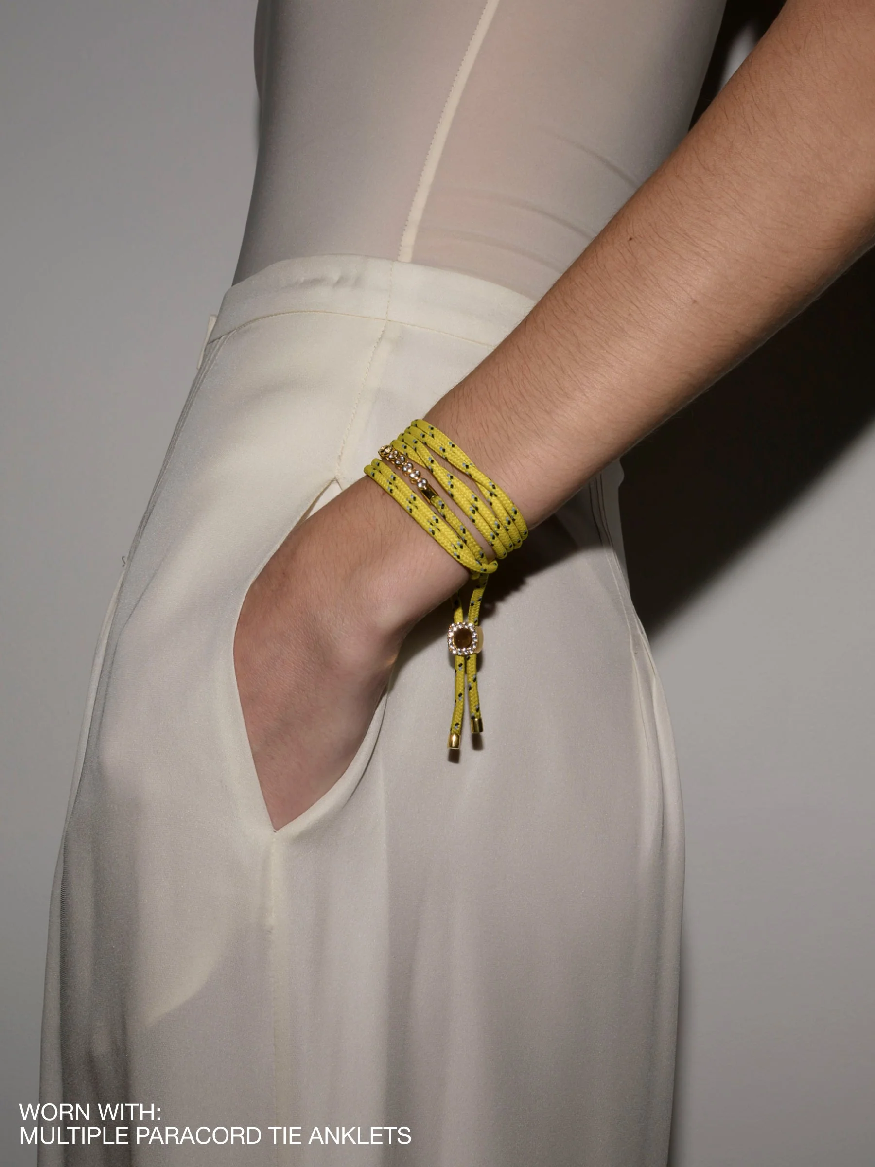 Dorsey - JAMES BEZEL JAUNE PARACORD BRACELET, SILVER - Image 6