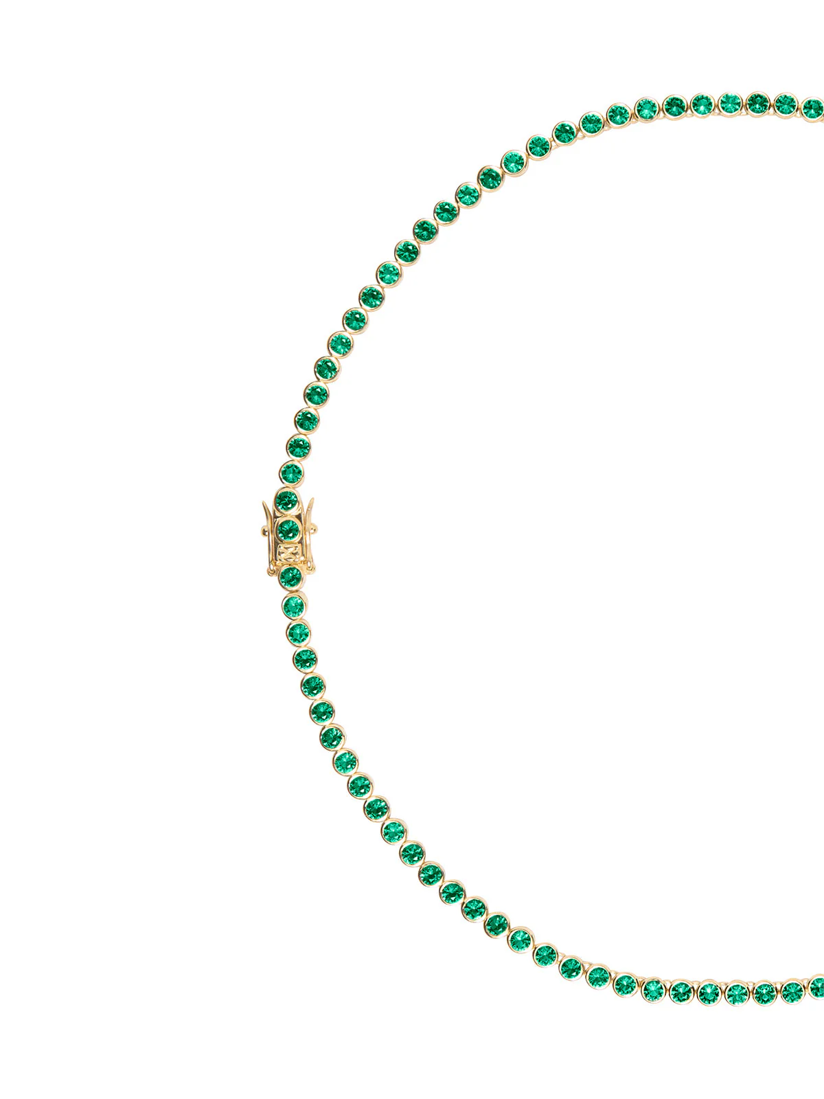 Dorsey - JAMES BEZEL RIVIÈRE NECKLACE IN NANO EMERALD - Image 2