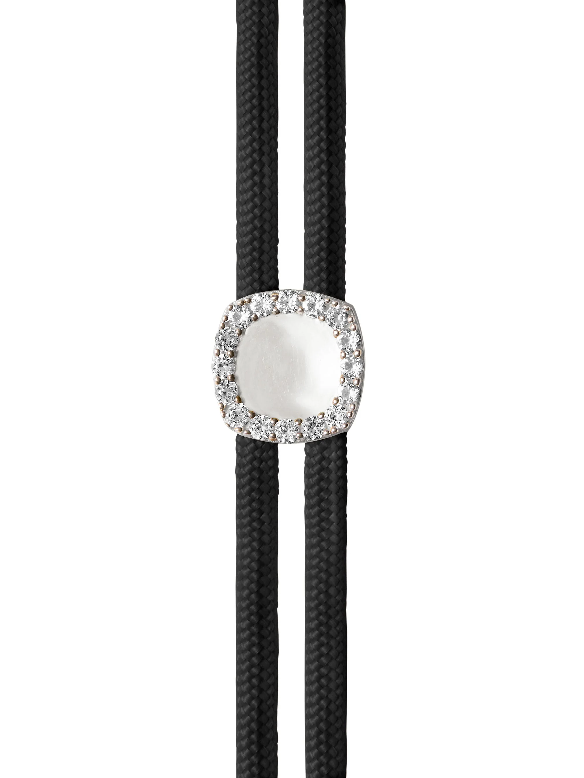Dorsey - JAMES BEZEL NOIR PARACORD BRACELET, SILVER - Image 2