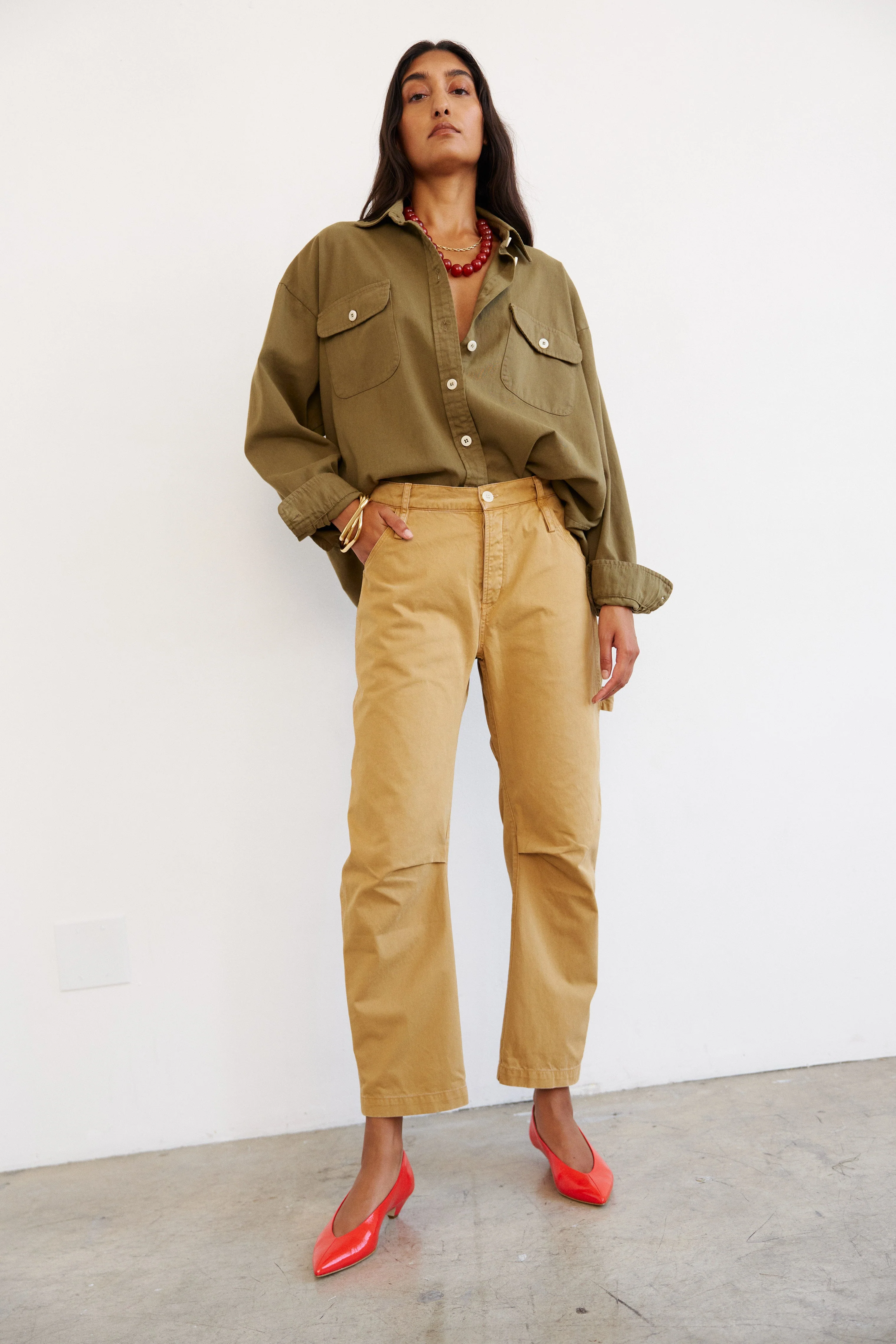 Jamie Haller - The Big Shirt in Khaki - Image 7