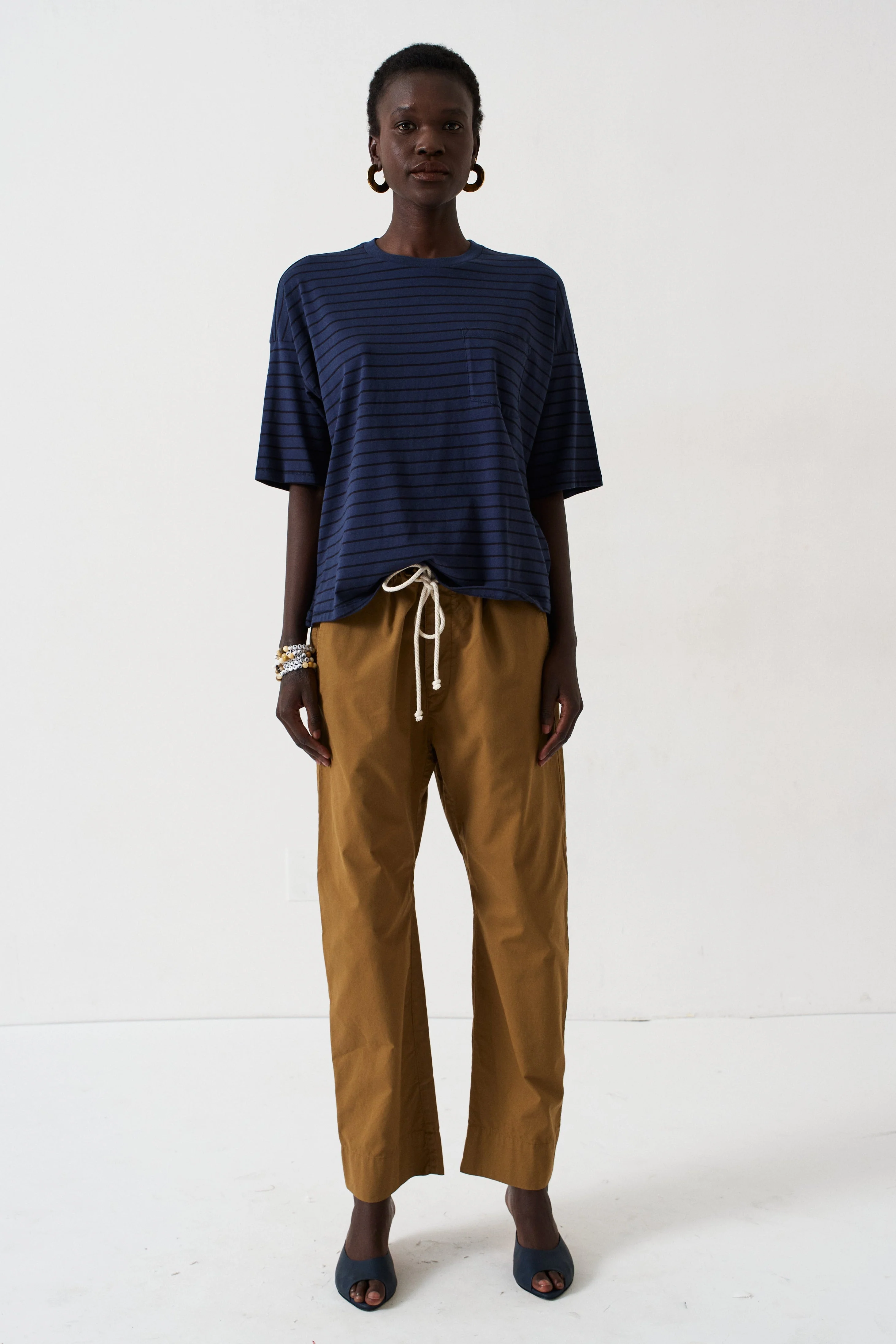 Jamie Haller - The Boxy Tee in Blue Stripe - Image 5