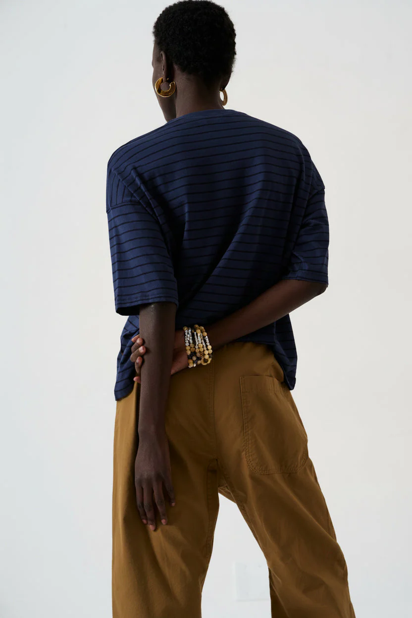 Jamie Haller - The Boxy Tee in Blue Stripe - Image 6