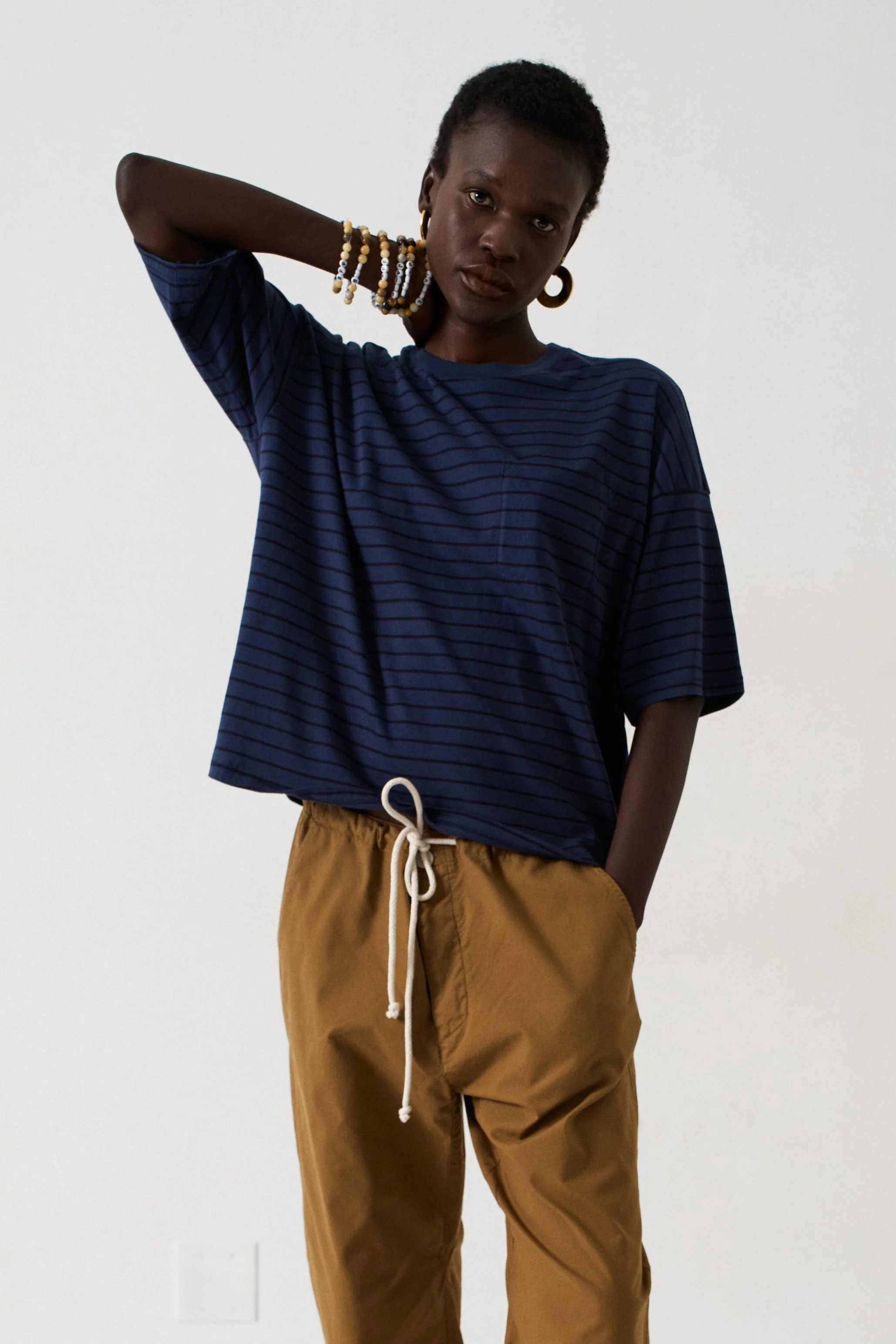 Jamie Haller - The Boxy Tee in Blue Stripe - Image 7