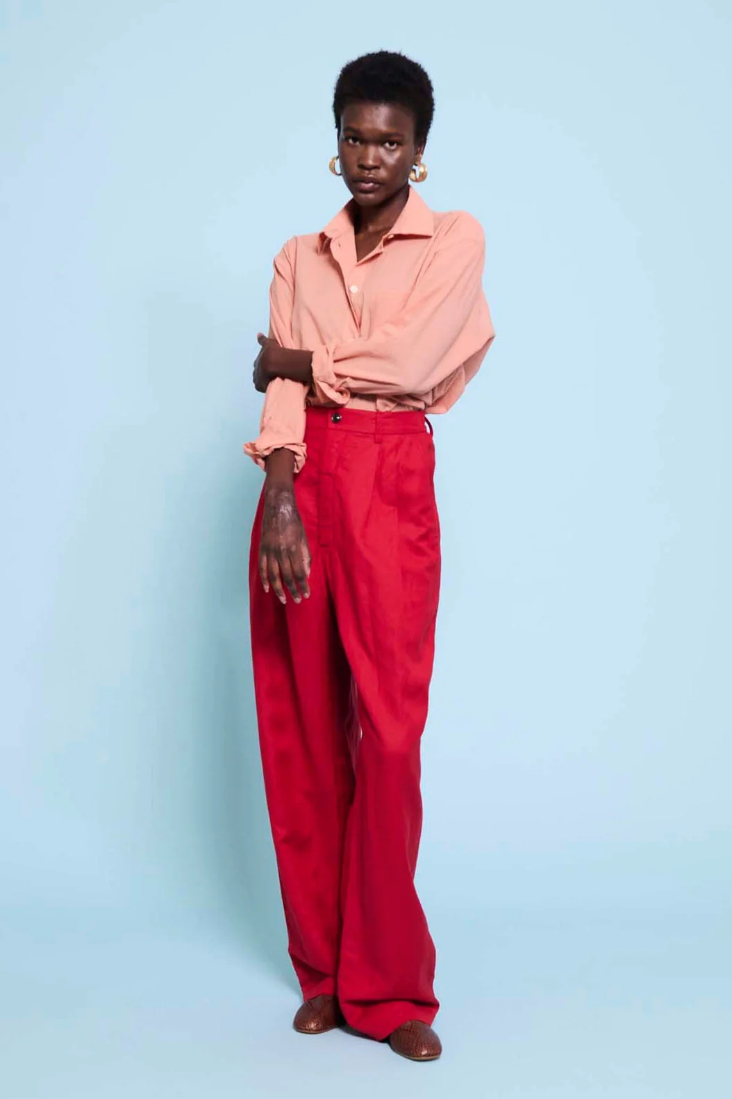 Jamie Haller - The Cotton Essential Shirt in Dusty Peach - Image 4