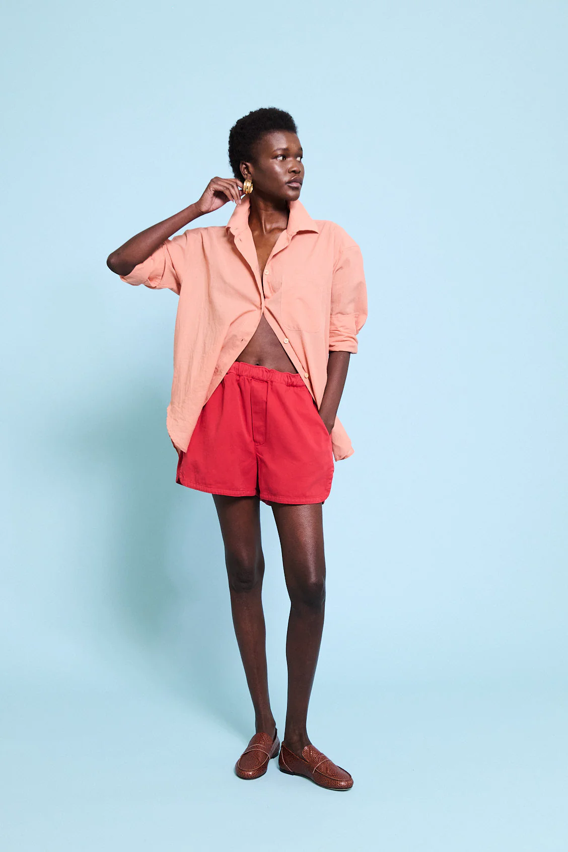 Jamie Haller - The Cotton Essential Shirt in Dusty Peach - Image 9