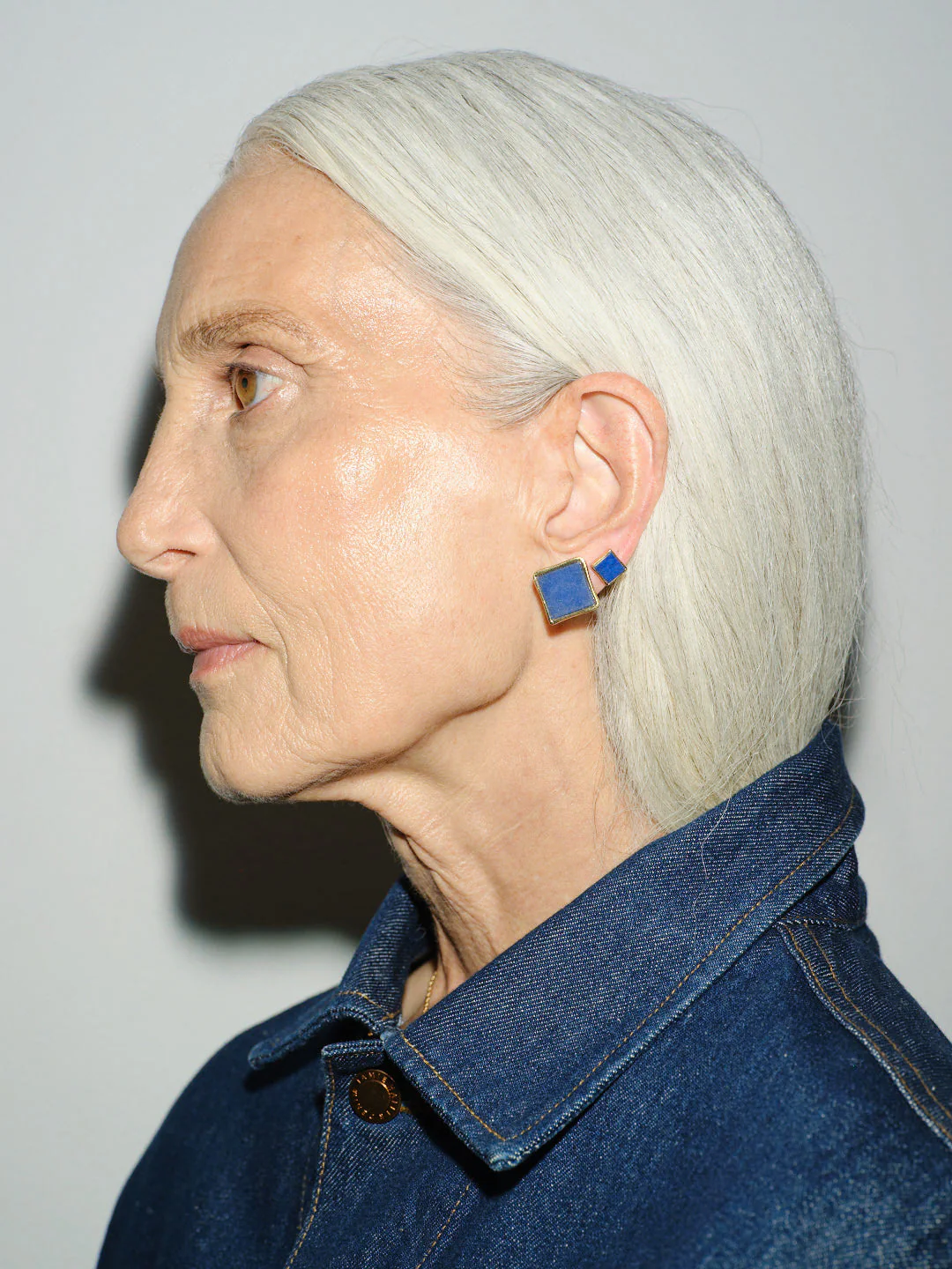Jamie Haller - The Cufflink Stud Earring - Large In Blue Aventurine - Image 4