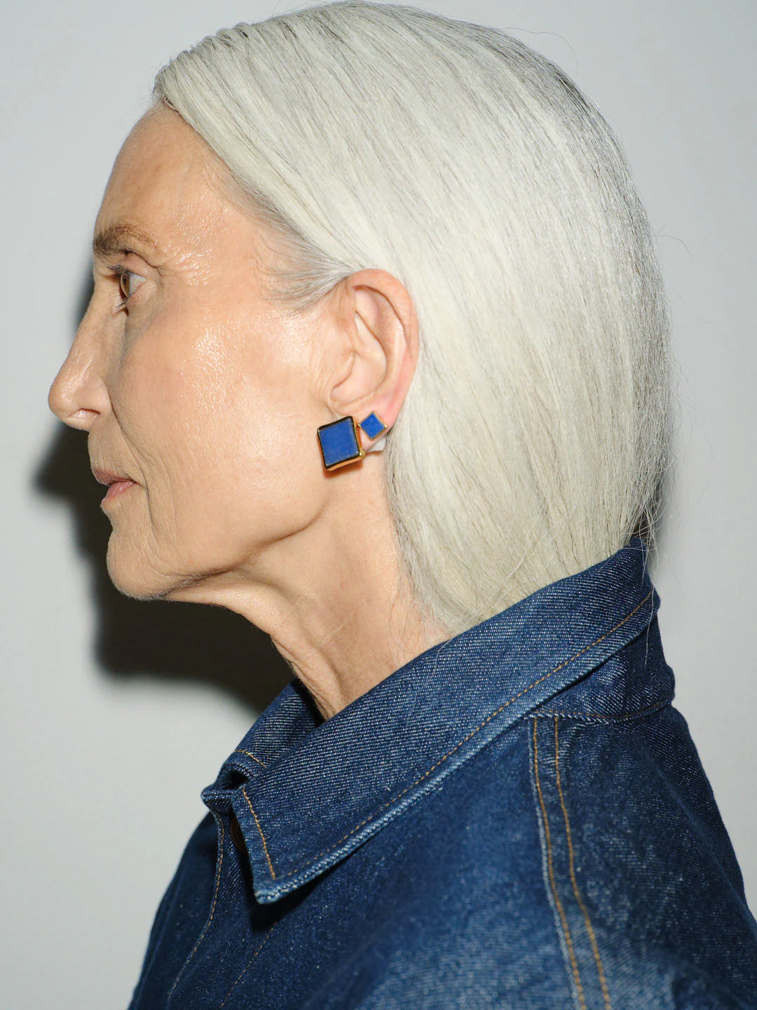 Jamie Haller - The Cufflink Stud Earring - Large In Blue Aventurine - Image 7