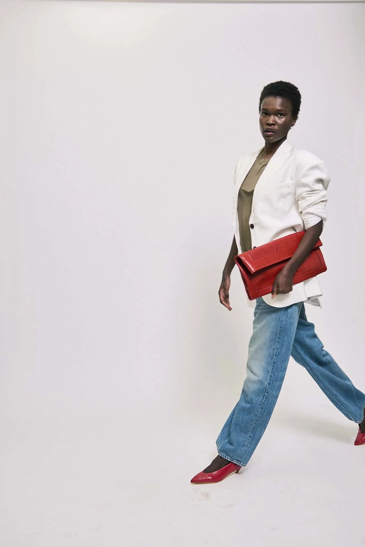 Jamie Haller - The Document Clutch in Red Snake - Image 2