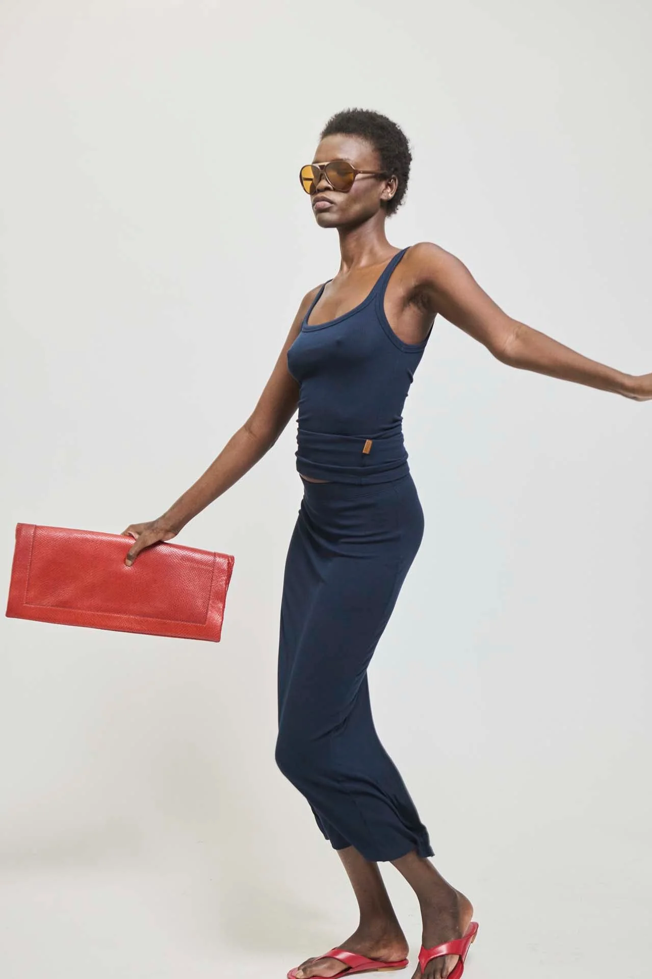 Jamie Haller - The Document Clutch in Red Snake - Image 3