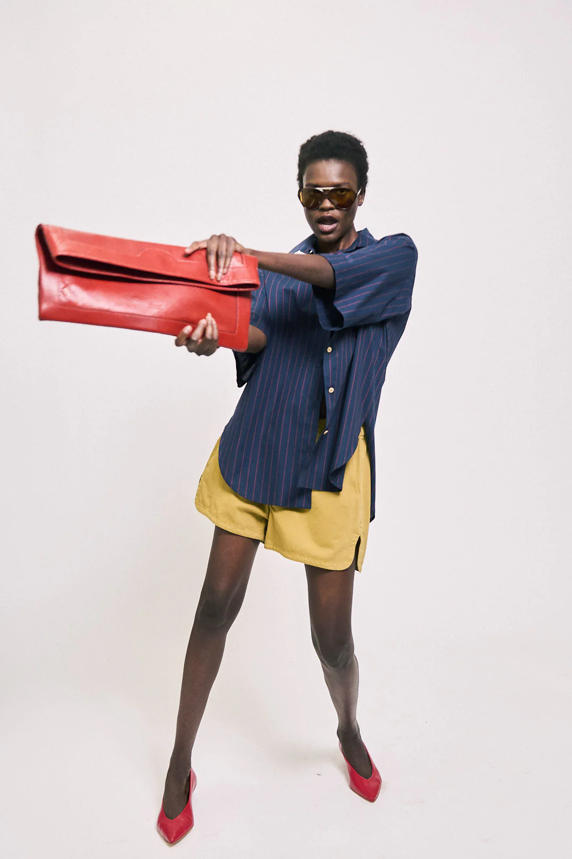 Jamie Haller - The Document Clutch in Red Snake - Image 5