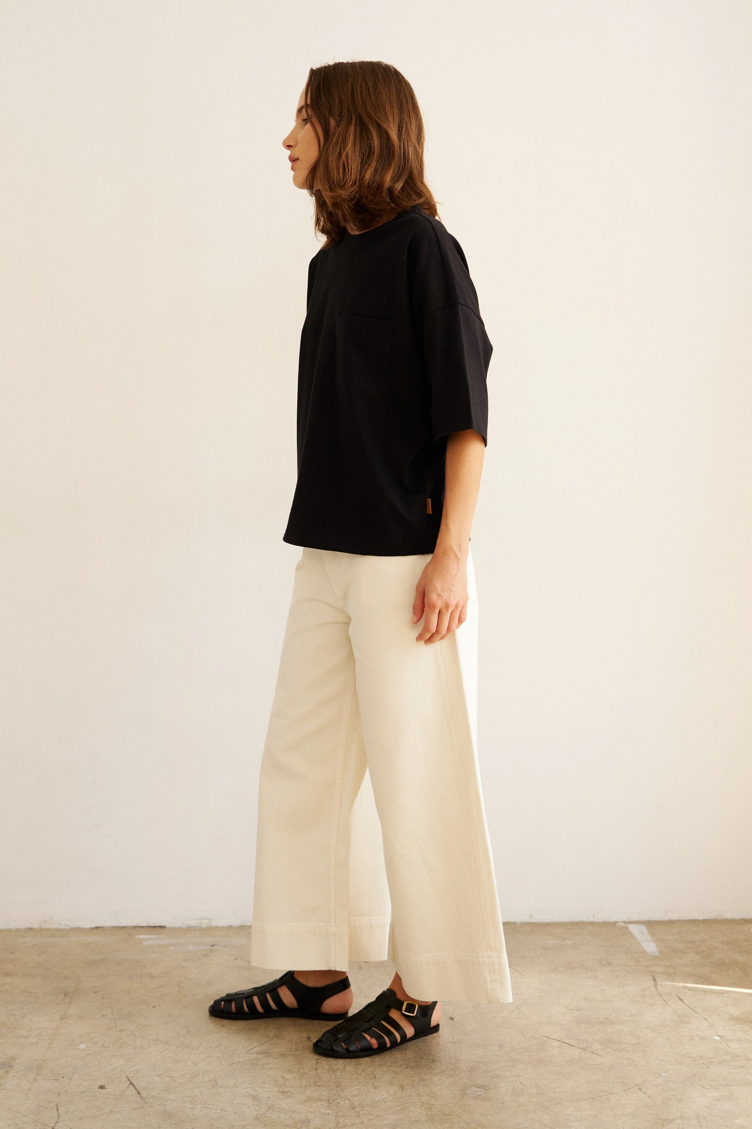 Jamie Haller - The Draped Tee in Black - Image 6