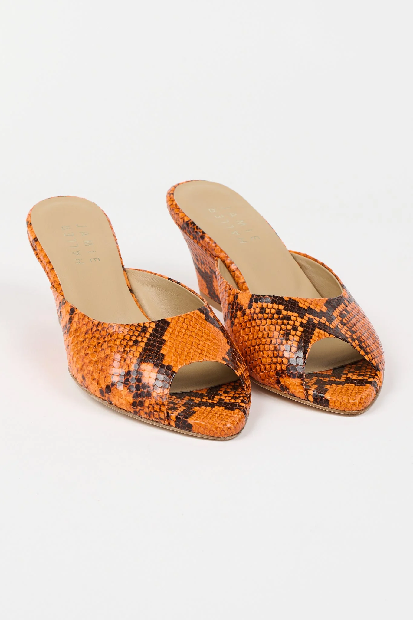 Jamie Haller - The Kit Slide in Aperol Python - Image 2