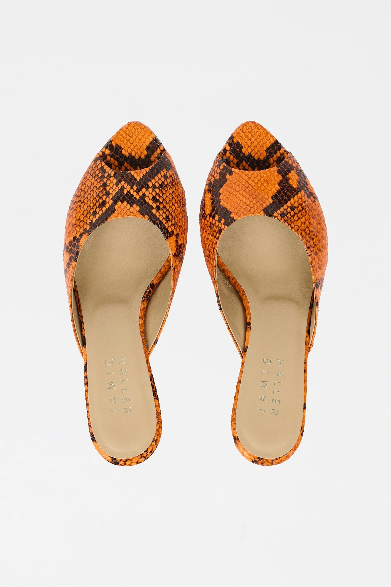 Jamie Haller - The Kit Slide in Aperol Python - Image 3