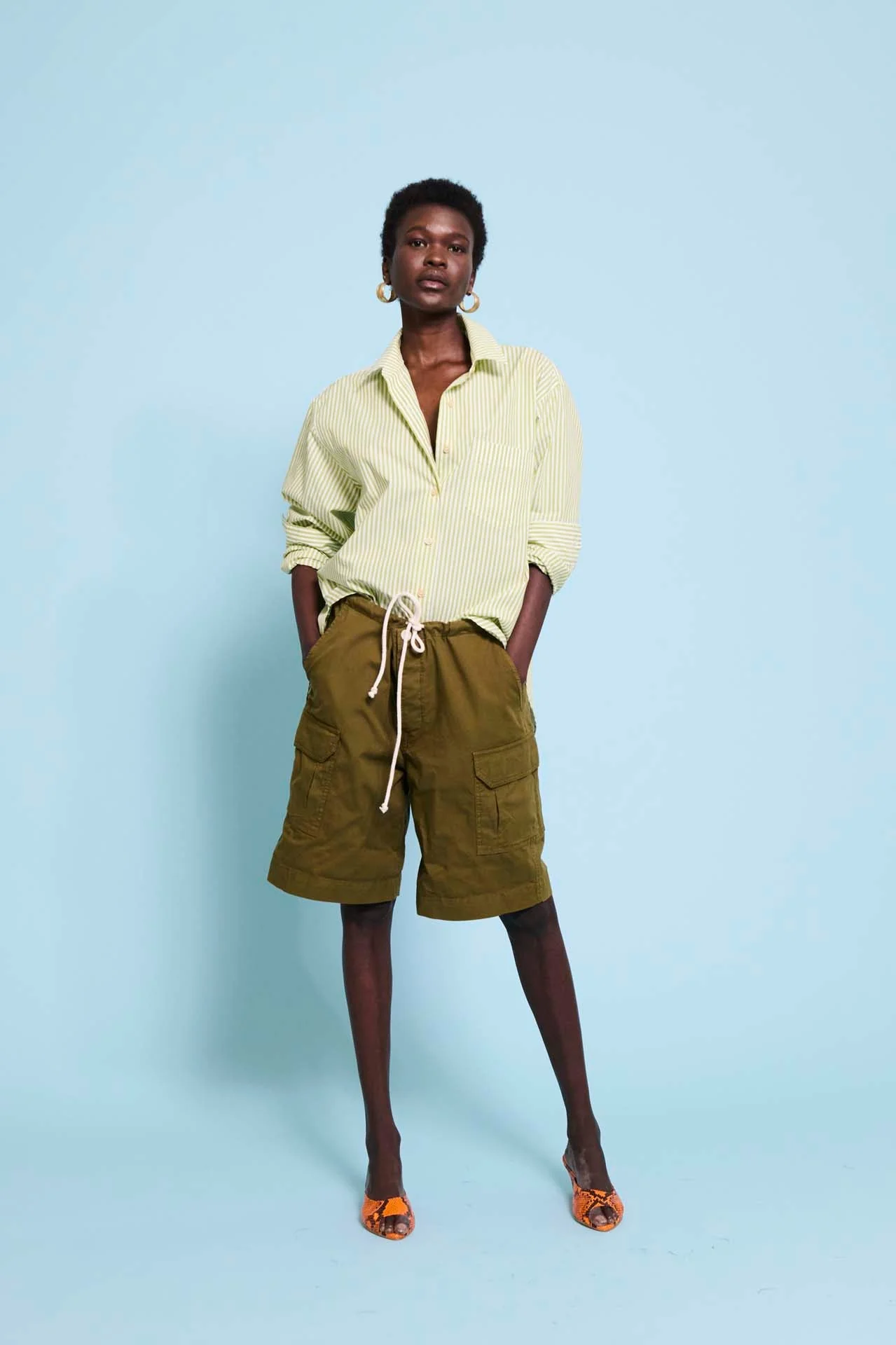 Jamie Haller - The Kit Slide in Aperol Python - Image 4