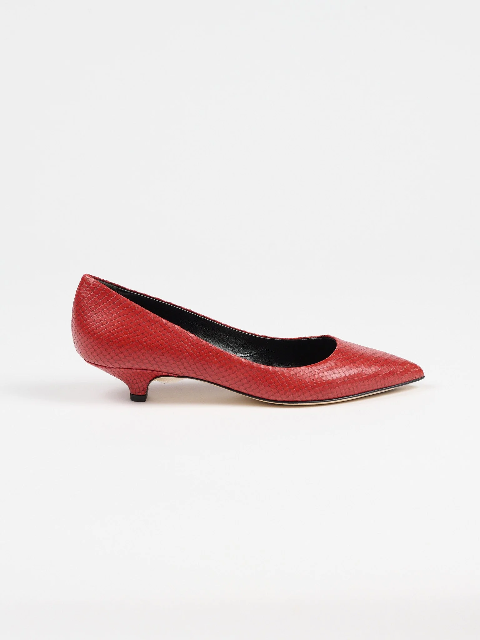 Jamie Haller - The Kitty Point Heel in Red Snake - Image 4