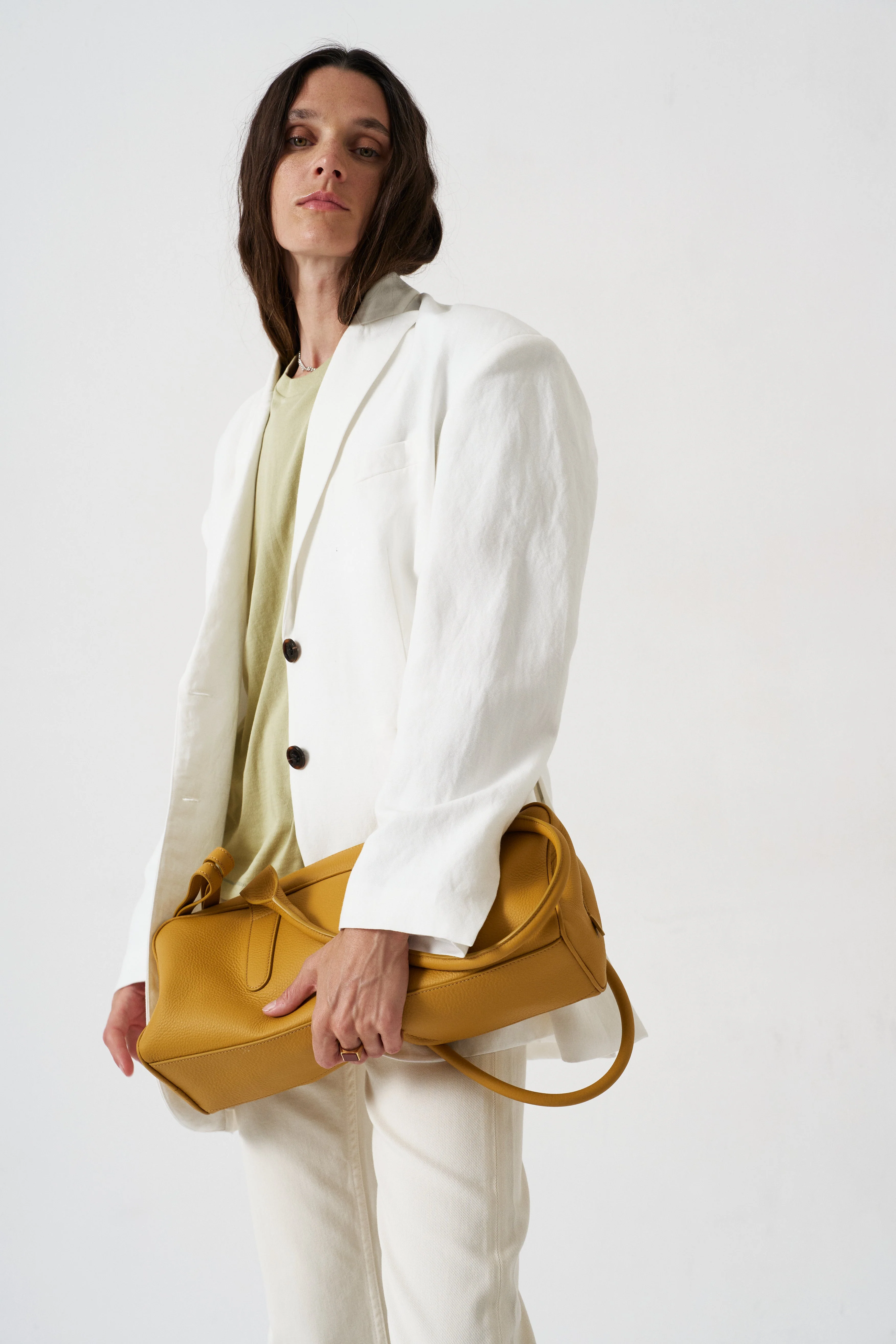 Jamie Haller - The Linen Oversized Blazer in White - Image 11