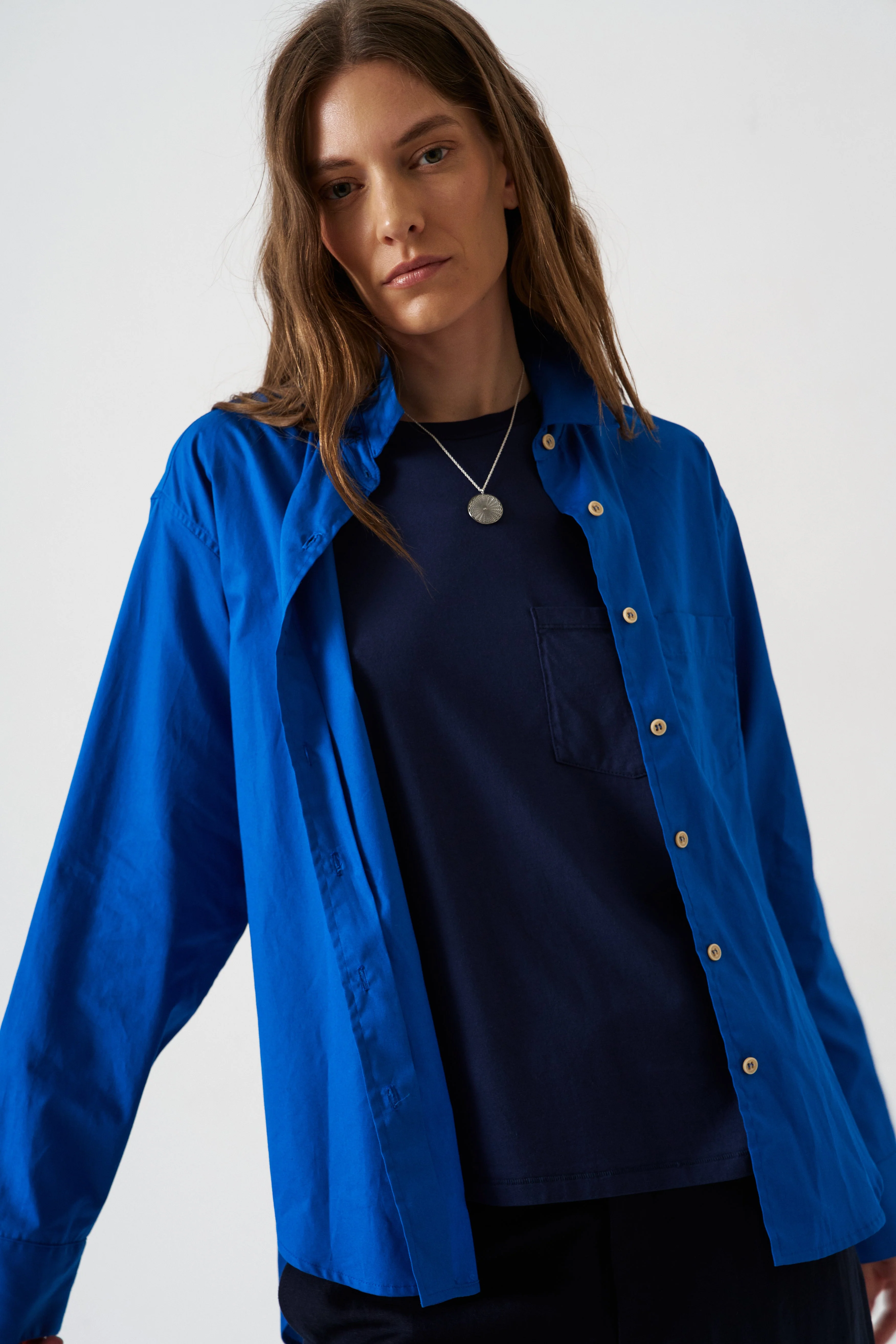 Jamie Haller - The Logo Weekend Shirt in Royal Blue - Image 10