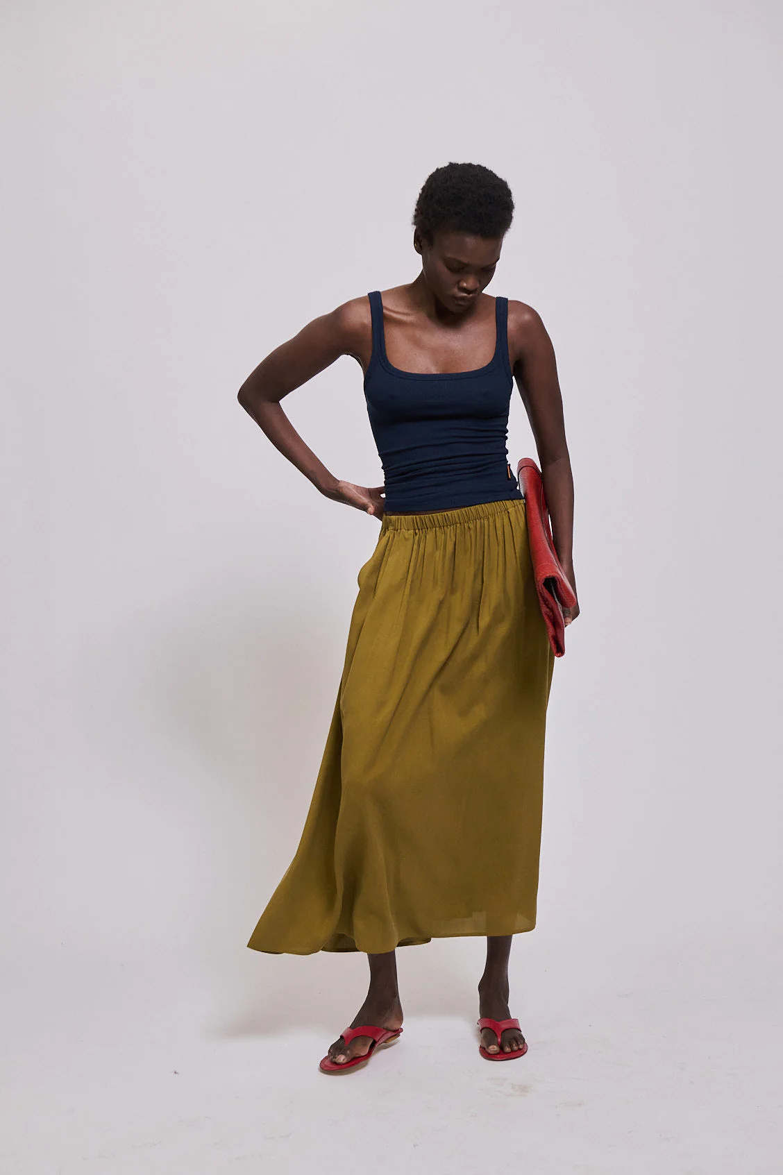 Jamie Haller - The Midi Swing Skirt in Avo - Image 3