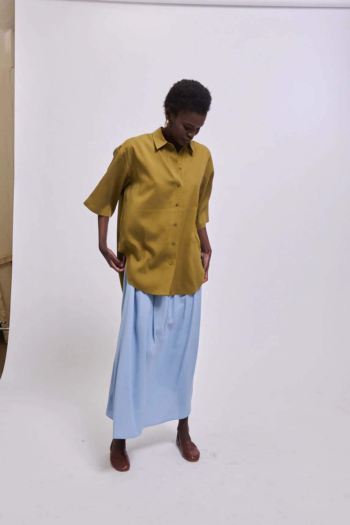 Jamie Haller - The Midi Swing Skirt in Sky Blue - Image 7