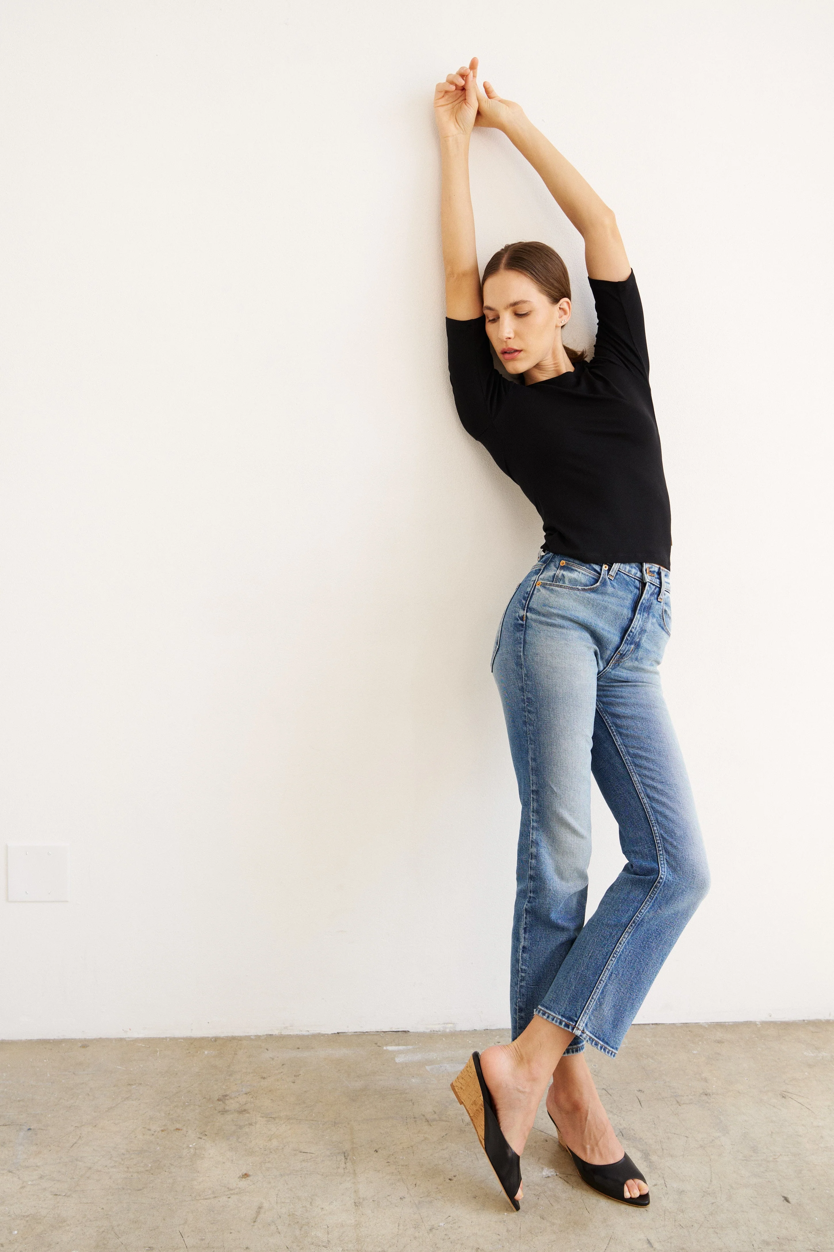 Jamie Haller - The Rib Elbow Crew in Black - Image 3