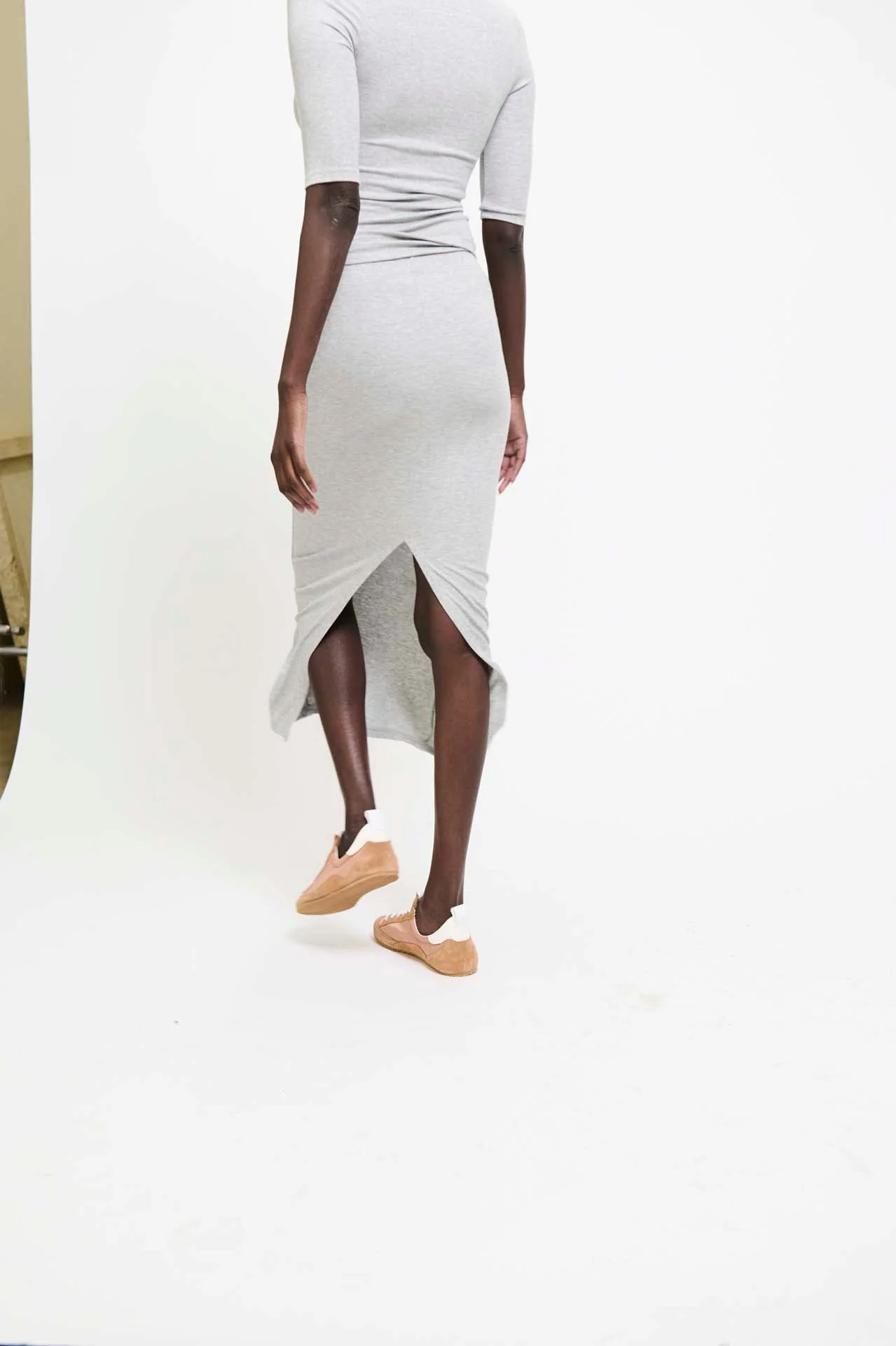 Jamie Haller - The Rib Pencil Skirt in Heather Grey - Image 9