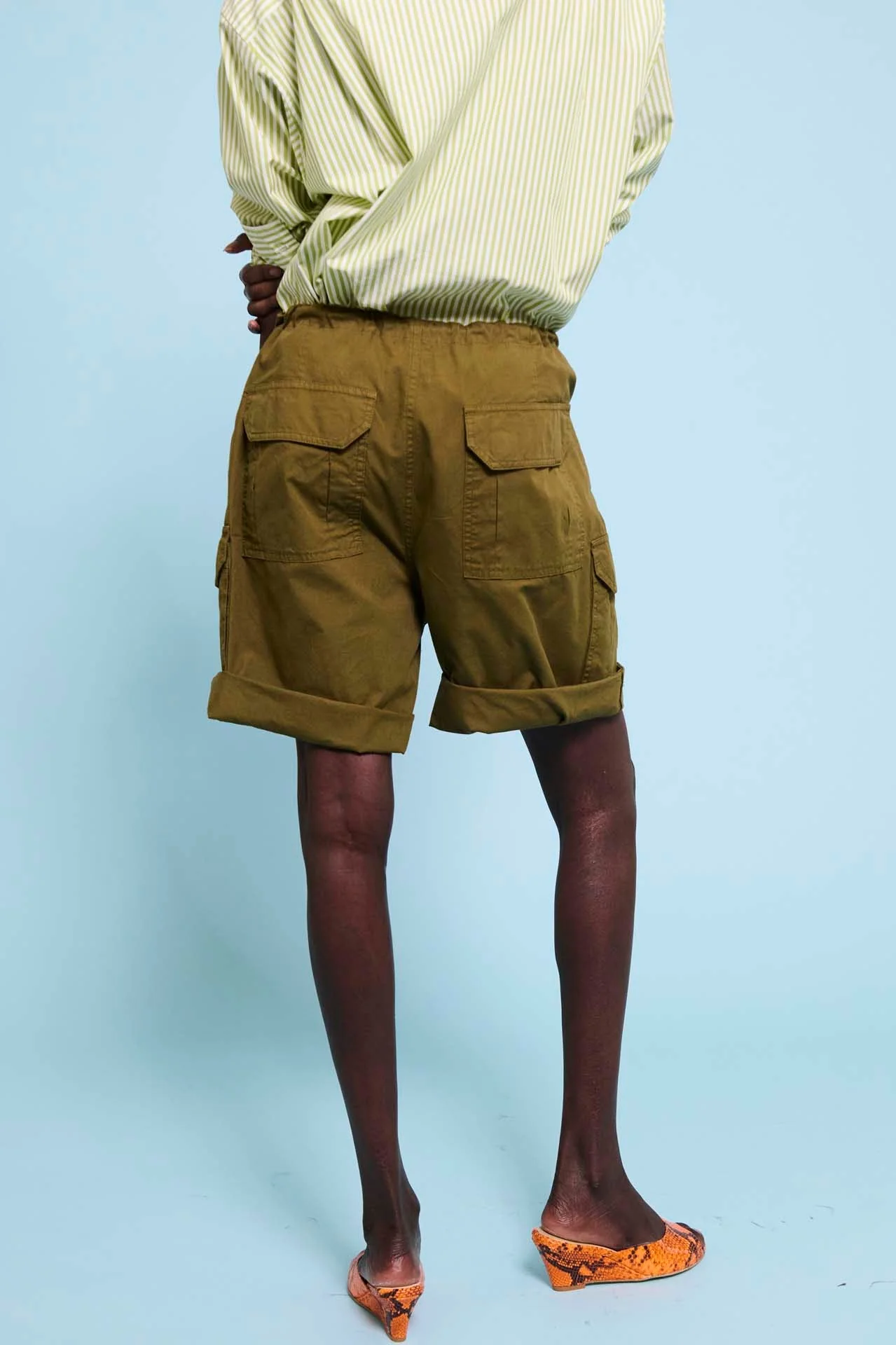 Jamie Haller - The Rope Tie Cargo Short in Khaki - Image 5