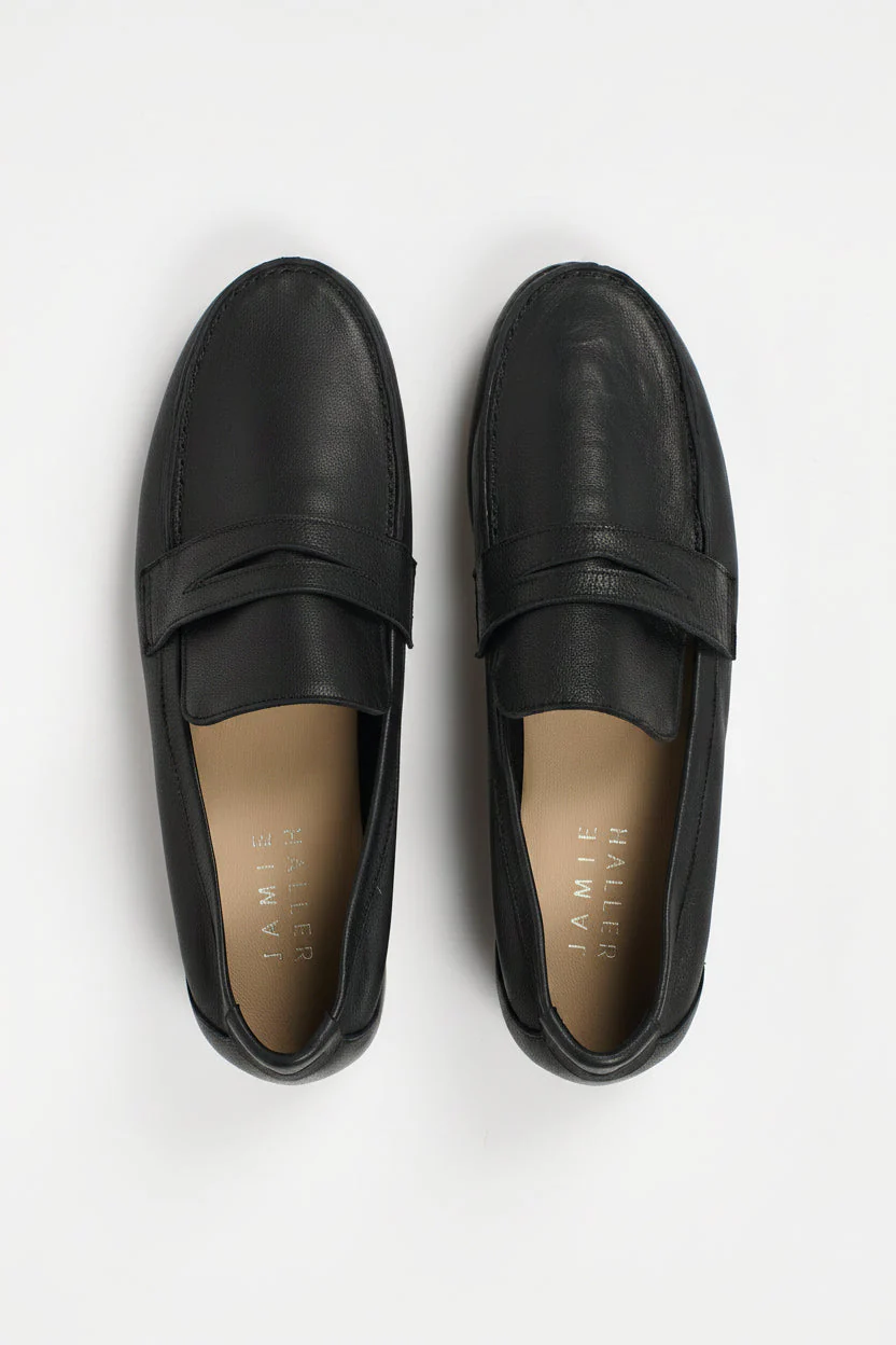 Jamie Haller - The Unlined Penny Loafer in Nero - Image 2