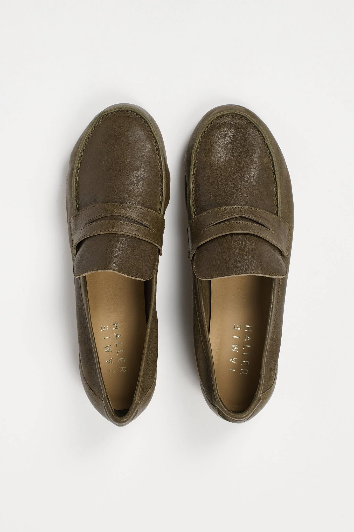 Jamie Haller - The Unlined Penny Loafer in Olive - Image 2