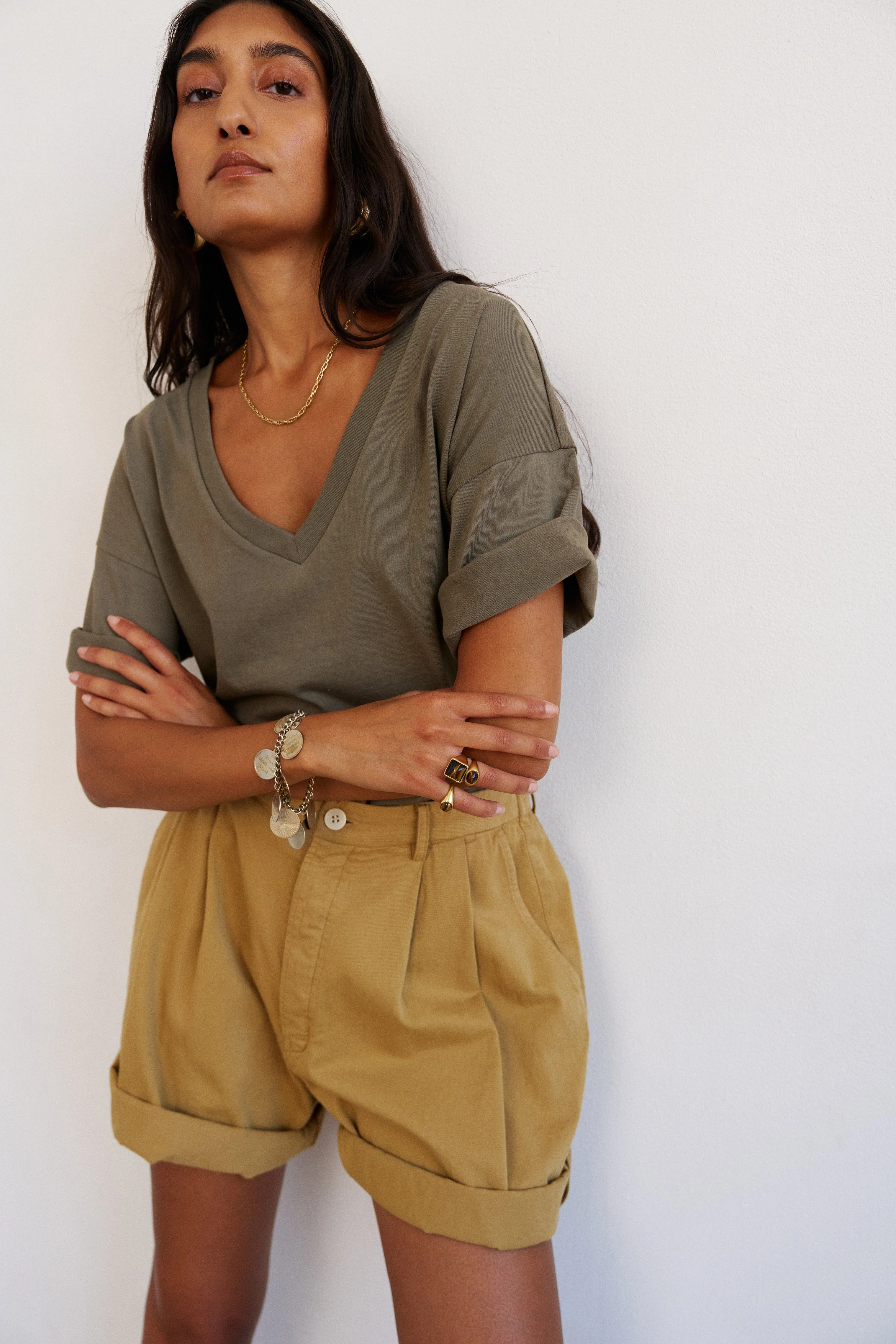 Jamie Haller - The V Tee in Olive