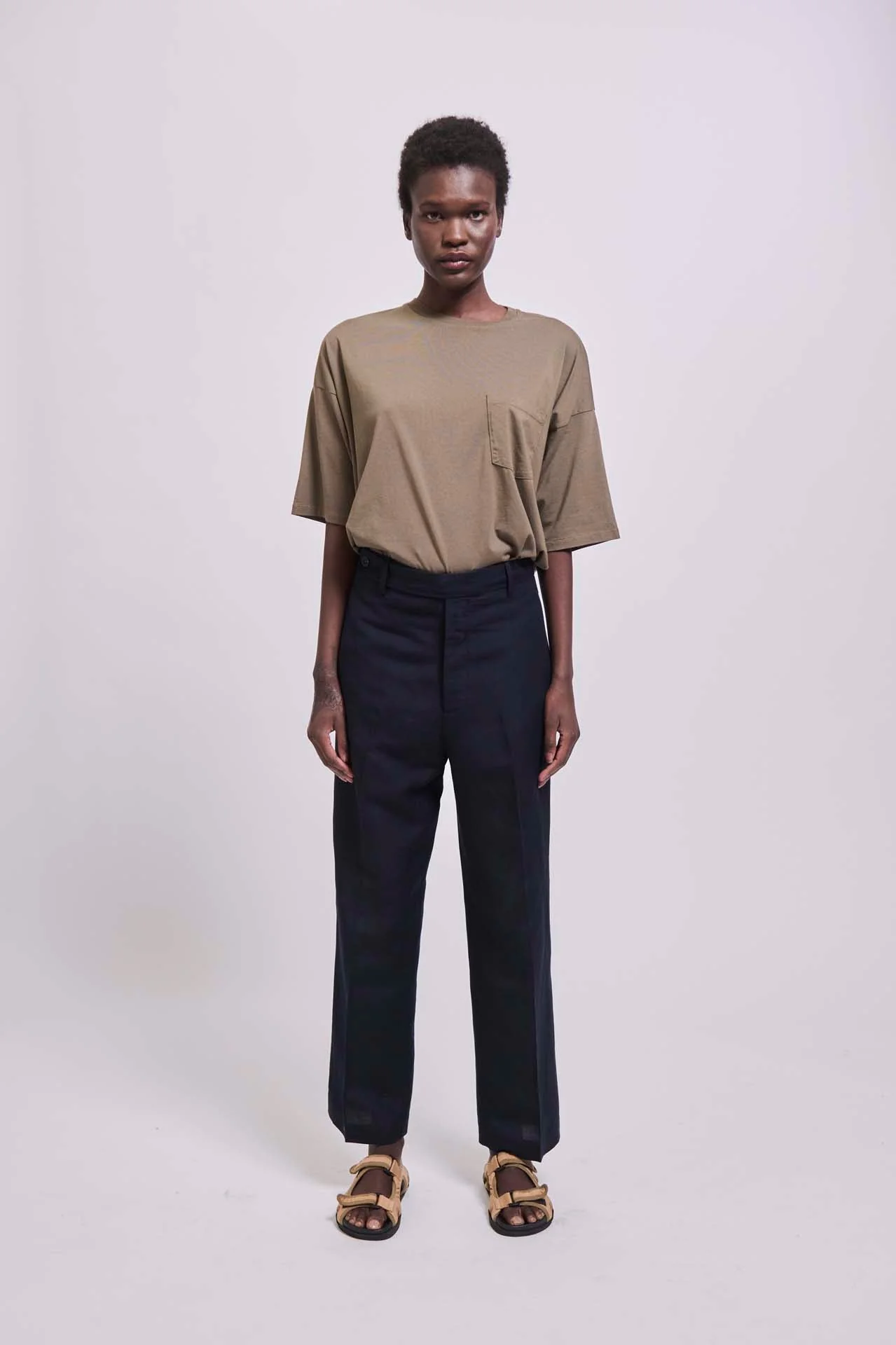 Jamie Haller - The Waist Tape Trouser in Navy - Image 2