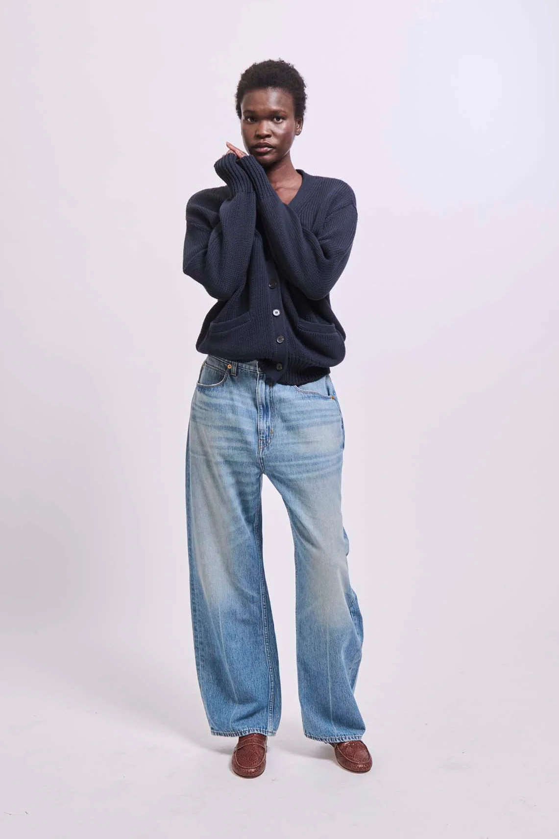 Jamie Haller - The Welt Pocket Cardigan in Navy - Image 5