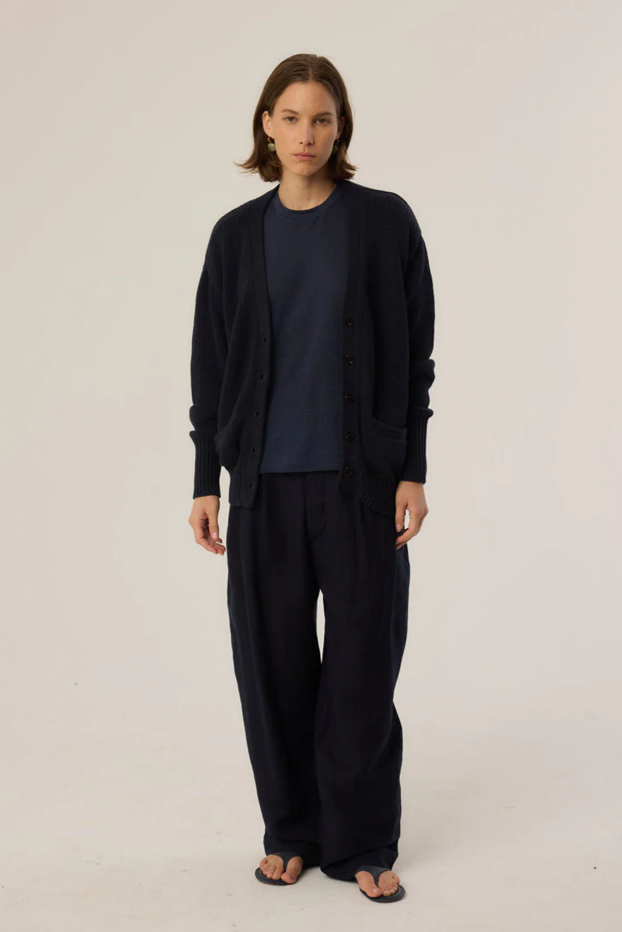 Jamie Haller - The Welt Pocket Cardigan in Navy - Image 7