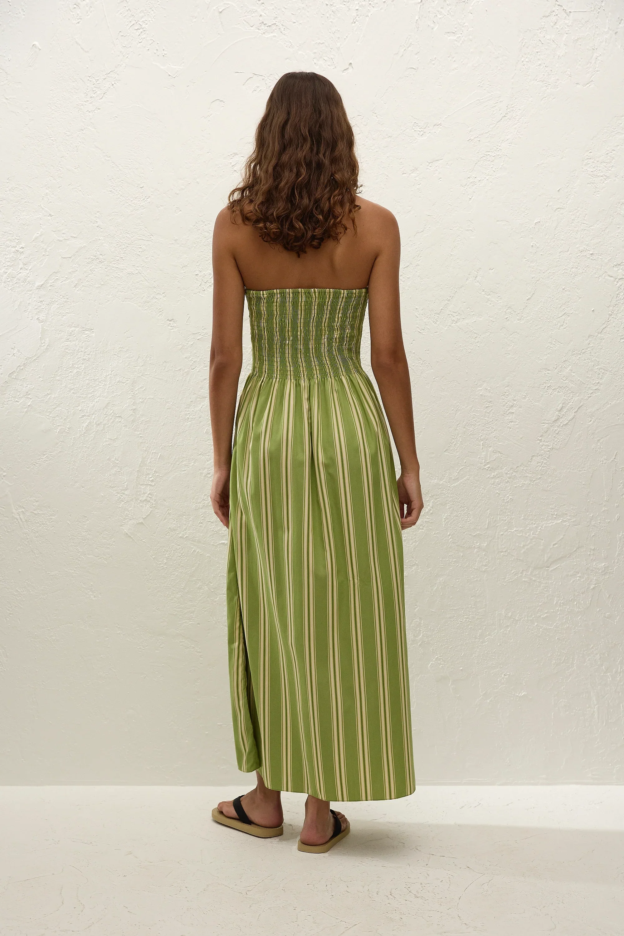 Faithfull - Jamie Midi Dress Ombre Stripe Juniper - Image 4