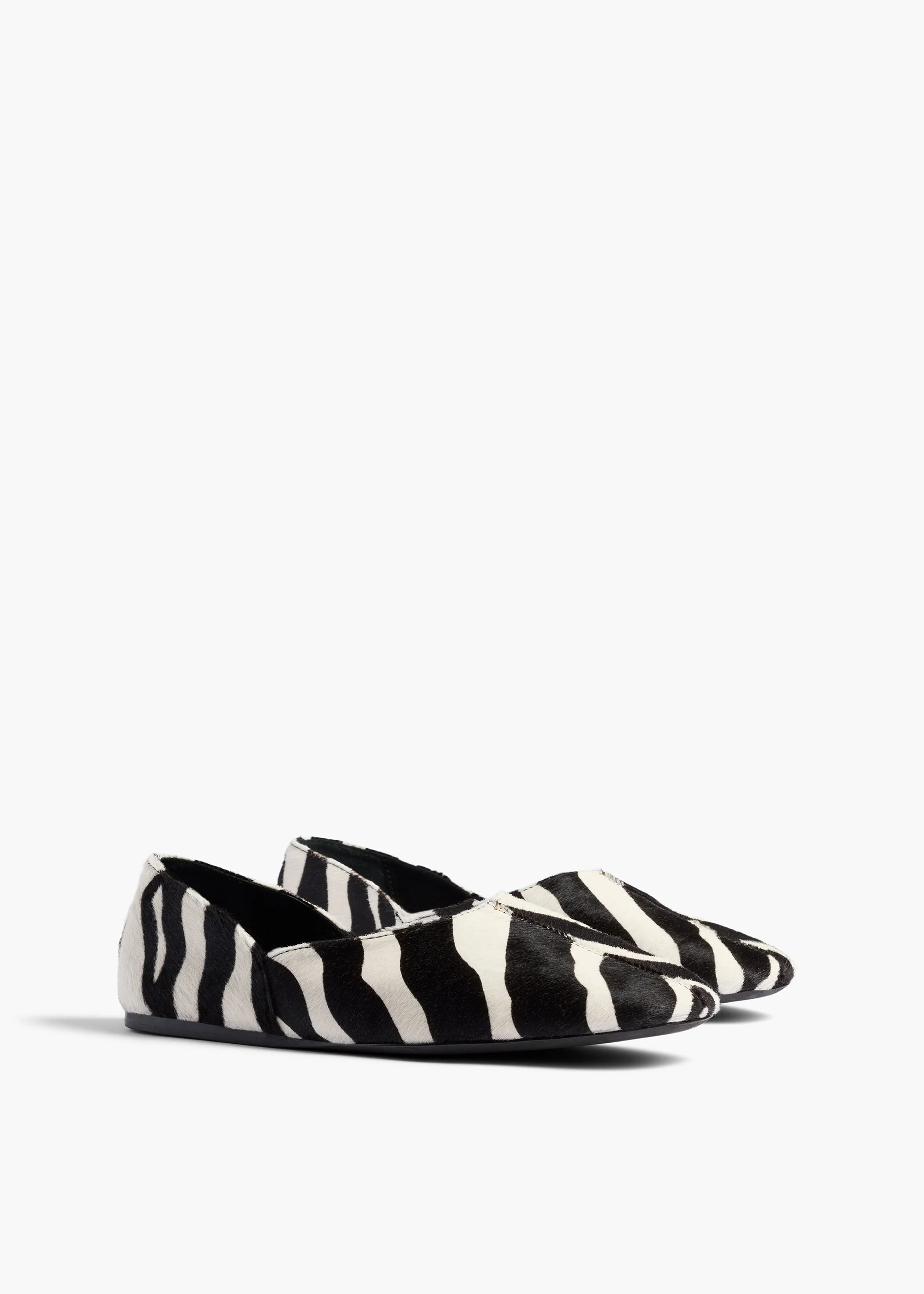 Khaite - Jane Flat in Zebra Print Haircalf - Image 2