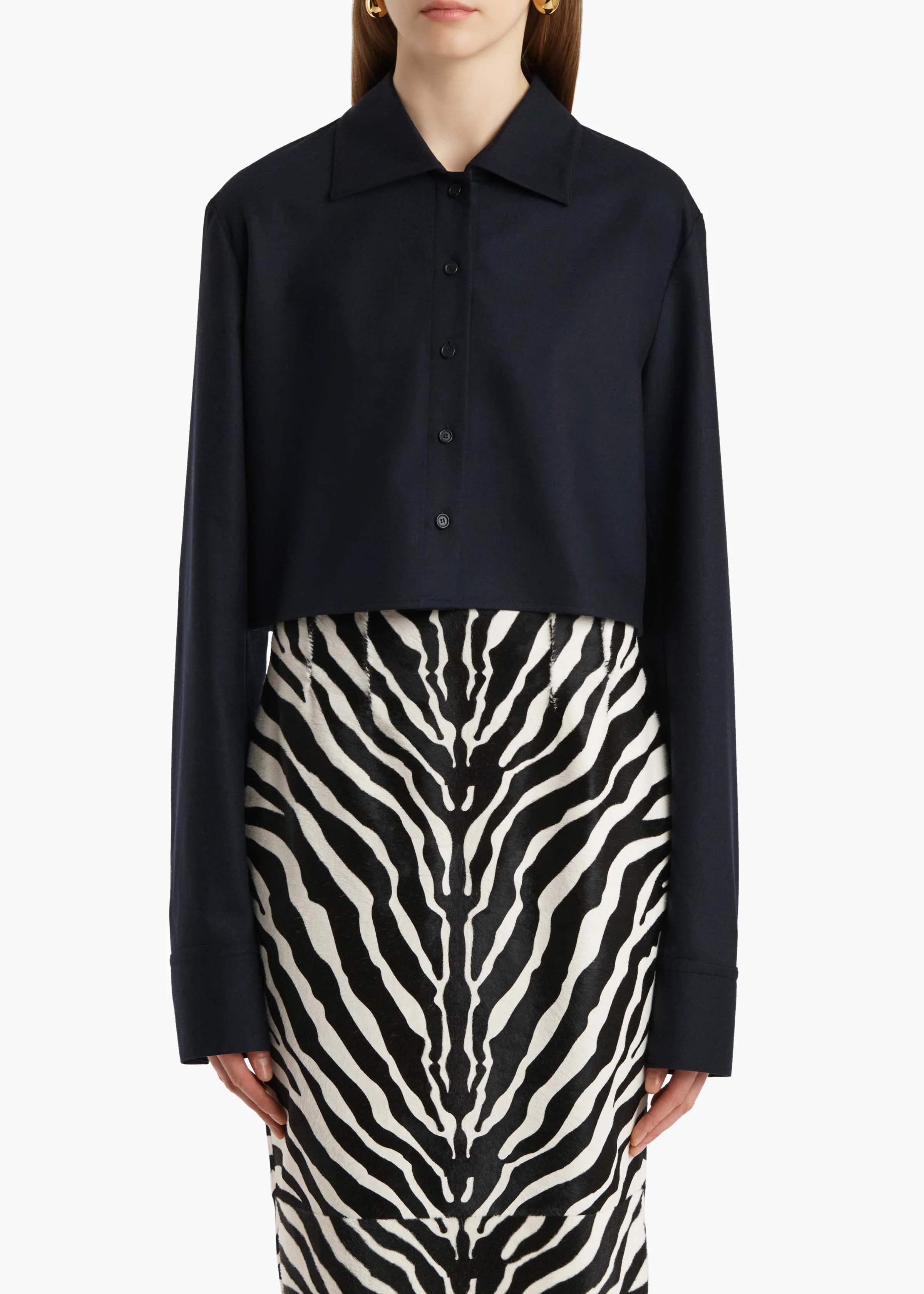 Khaite - Jasen Top in Dark Navy Wool Cashmere - Image 10
